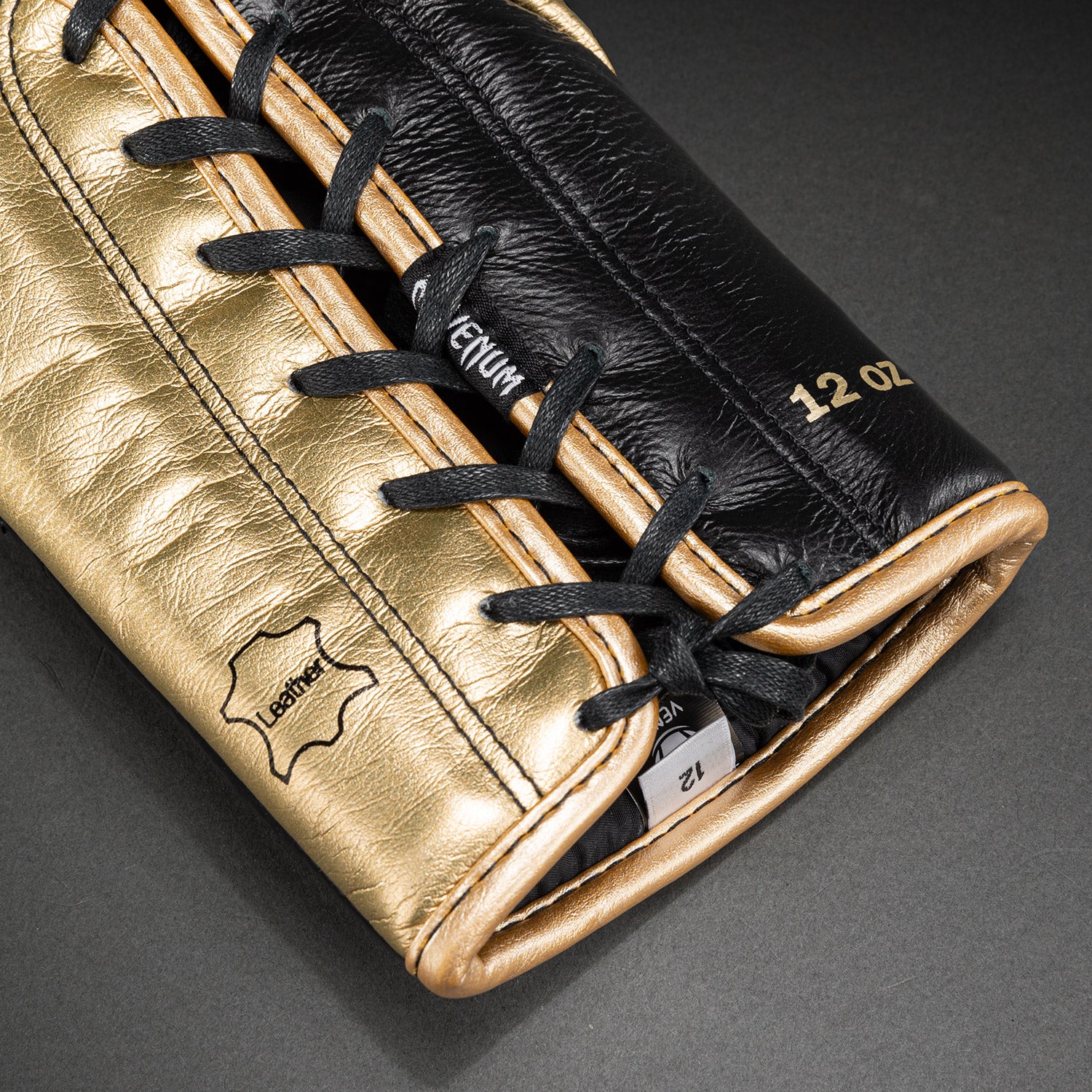 Venum Hammer Pro Boxing Gloves with Laces - Black/Gold - Image 4