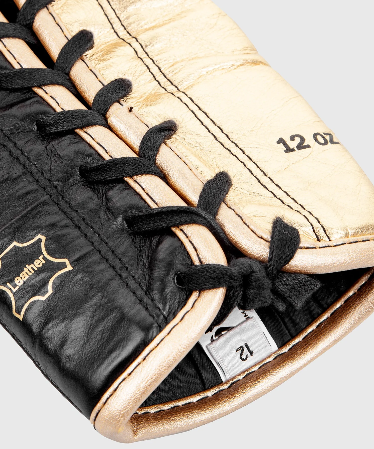 Venum Hammer Pro Boxing Gloves - With Laces - Black/Gold - Image 6