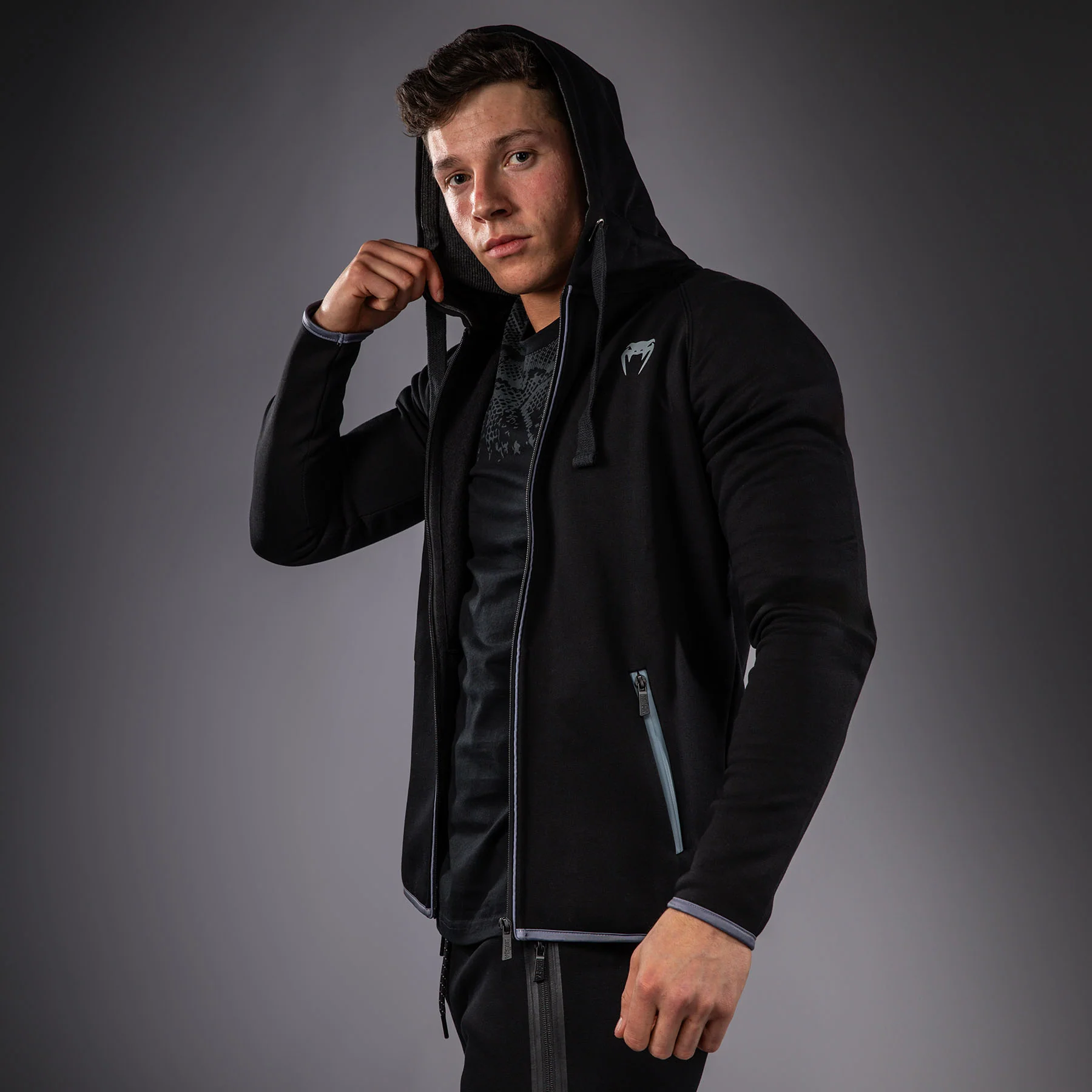 Venum Hoodie - Black/Grey - Image 4