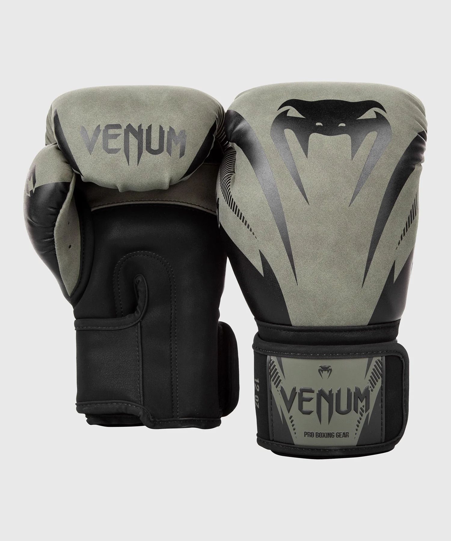 Venum Impact Boxing Gloves - Khaki/Black - Image 2