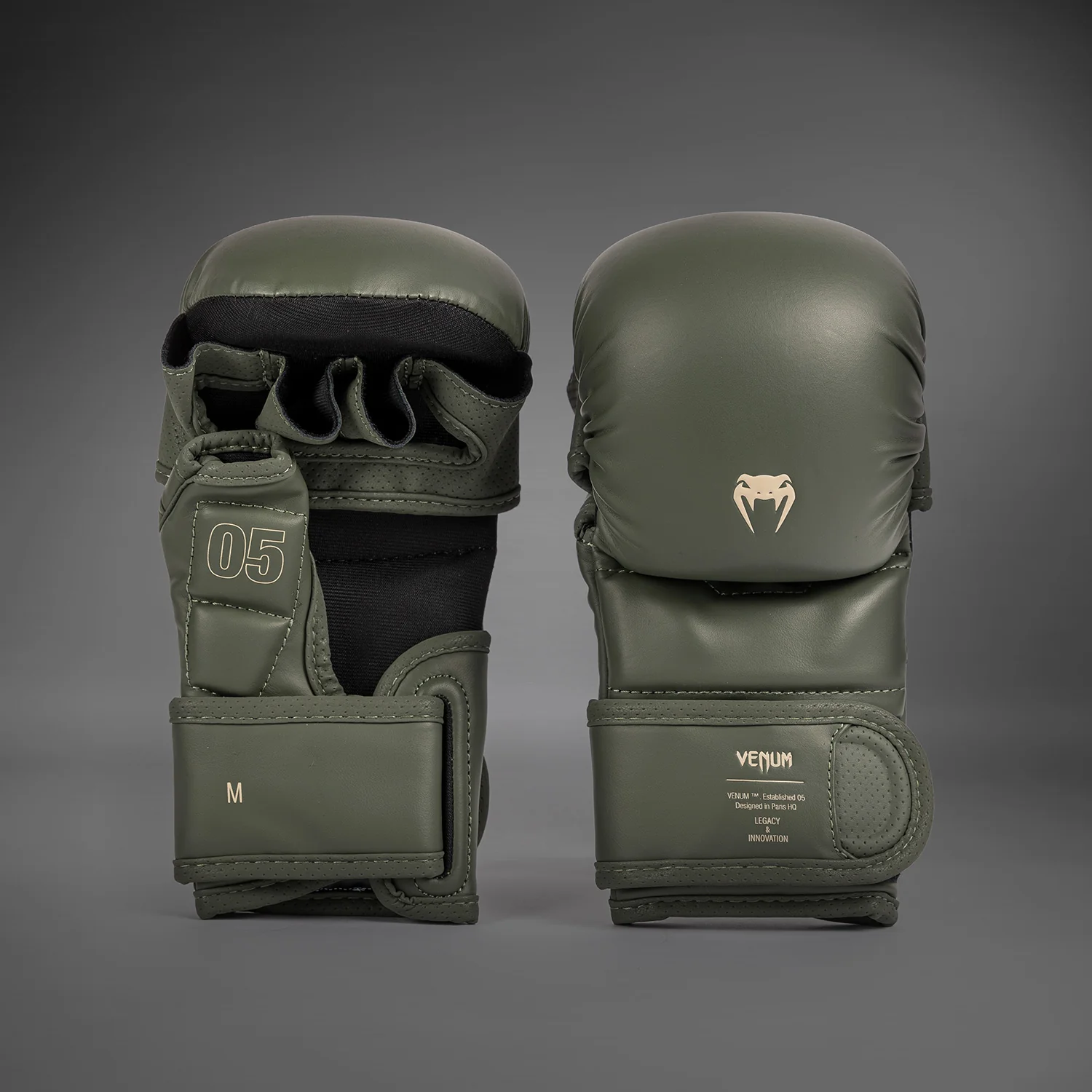 Venum Impact Evo MMA Sparring Gloves - Military Green - Image 2