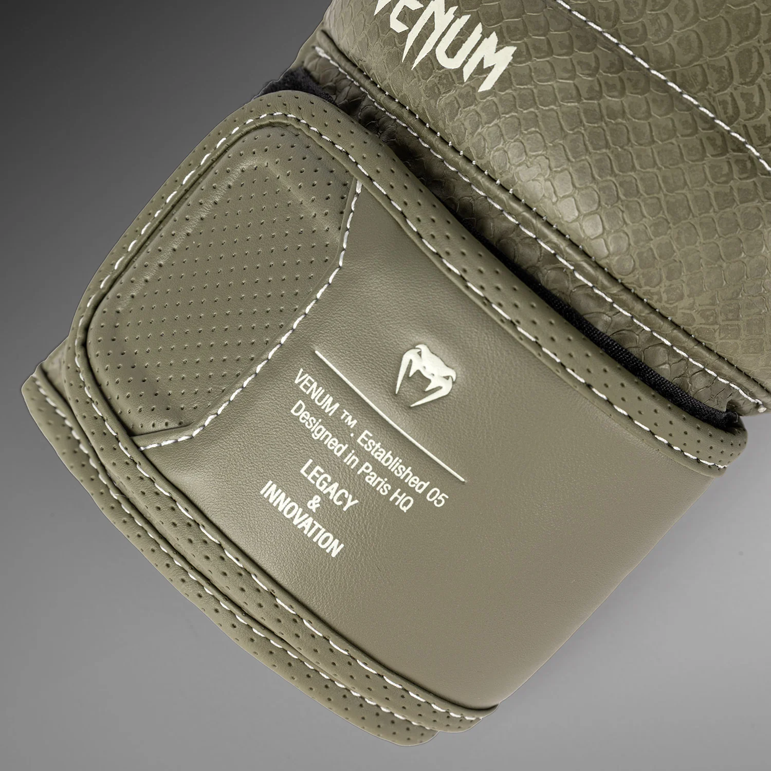Venum Impact Evo Scales Boxing Gloves - Army Green - Image 5