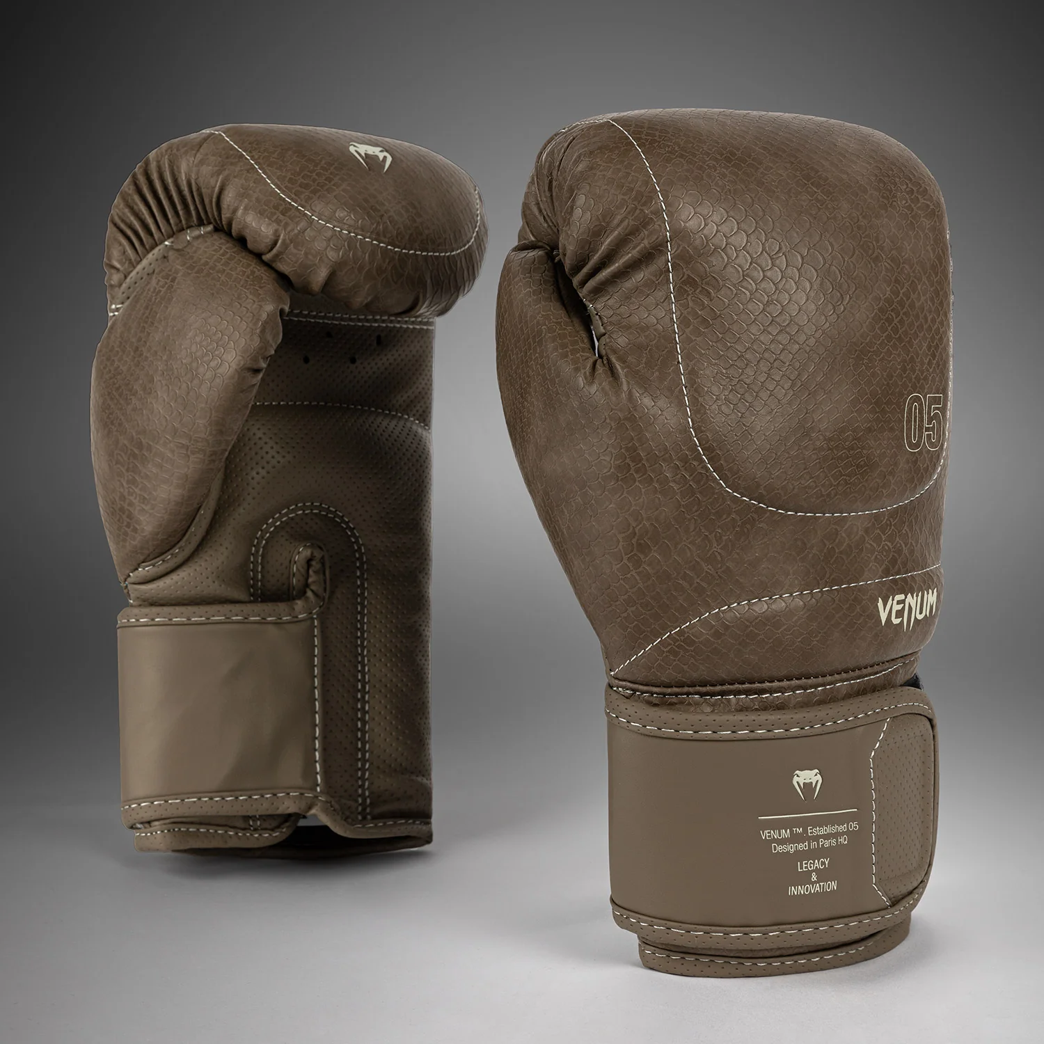 Venum Impact Evo Scales Boxing Gloves - Brown - Image 3
