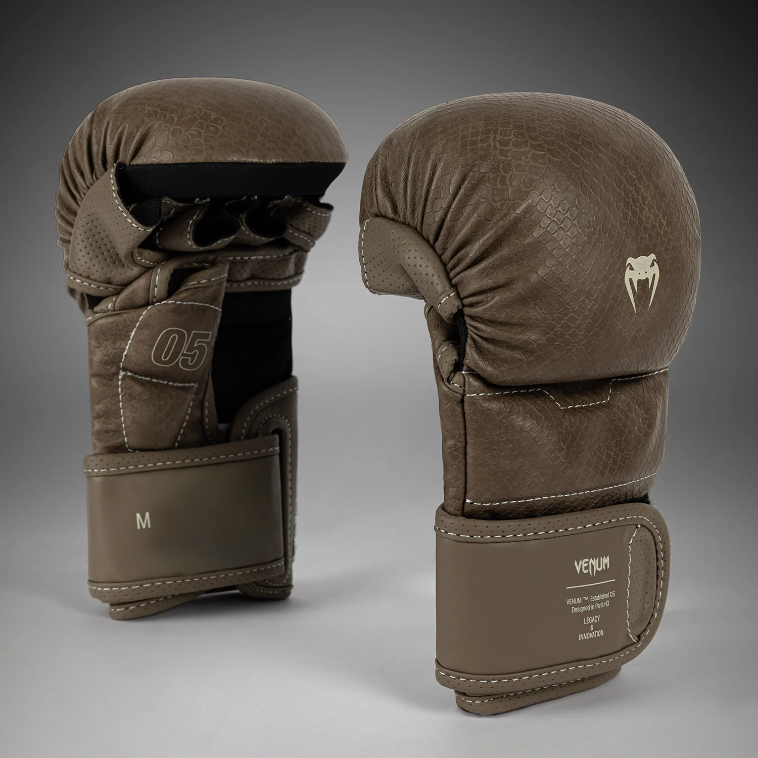 Venum Impact Evo Scales MMA Sparring Gloves - Brown - Image 3