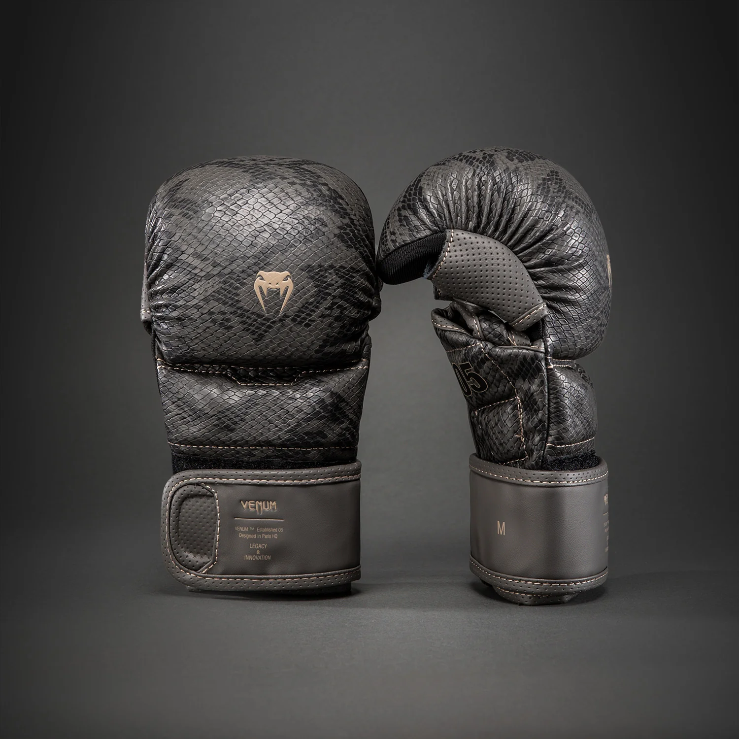 Venum Impact Evo Scales MMA Sparring Gloves - Dark Grey - Image 2