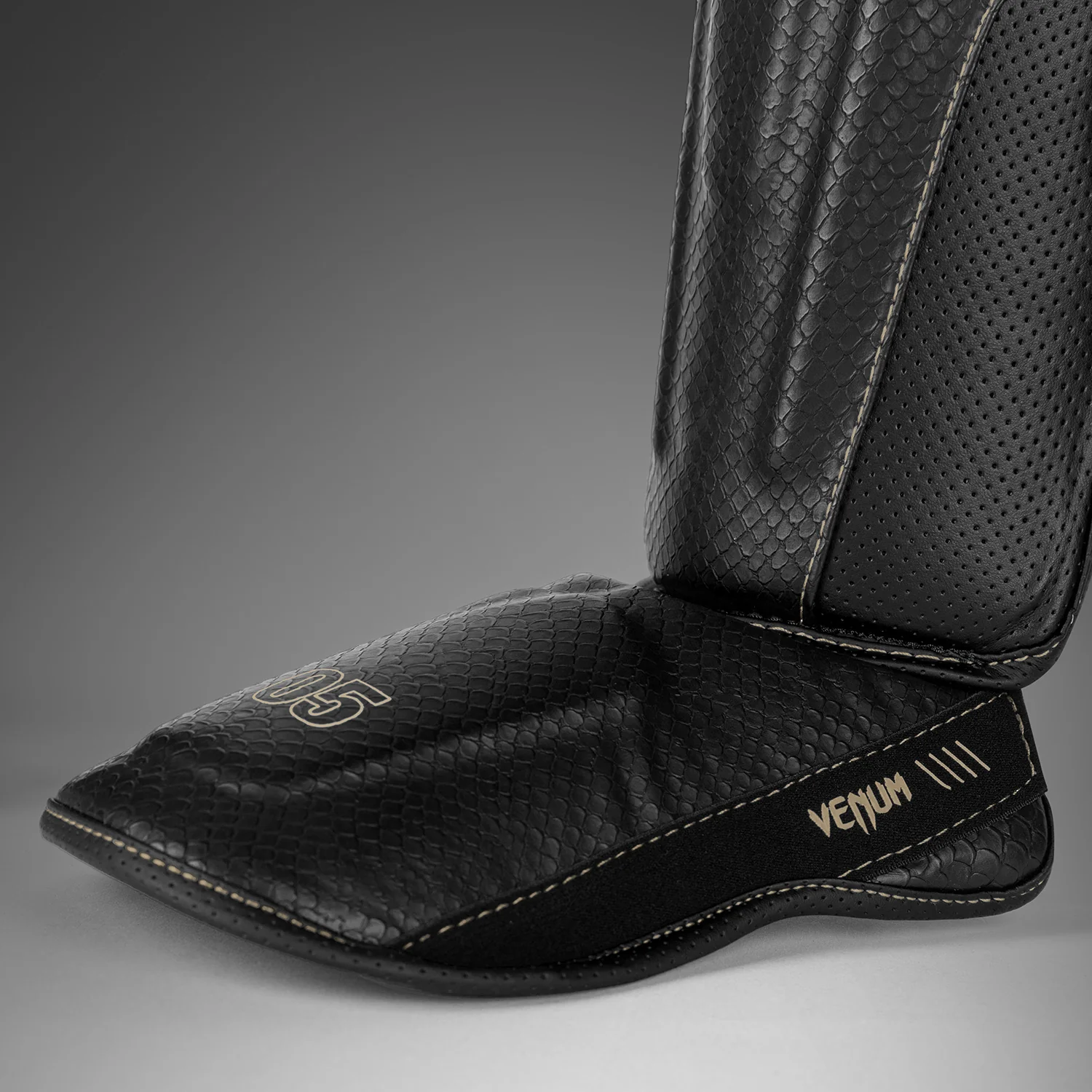 Venum Impact Evo Scales Shin Guards - Black - Image 4