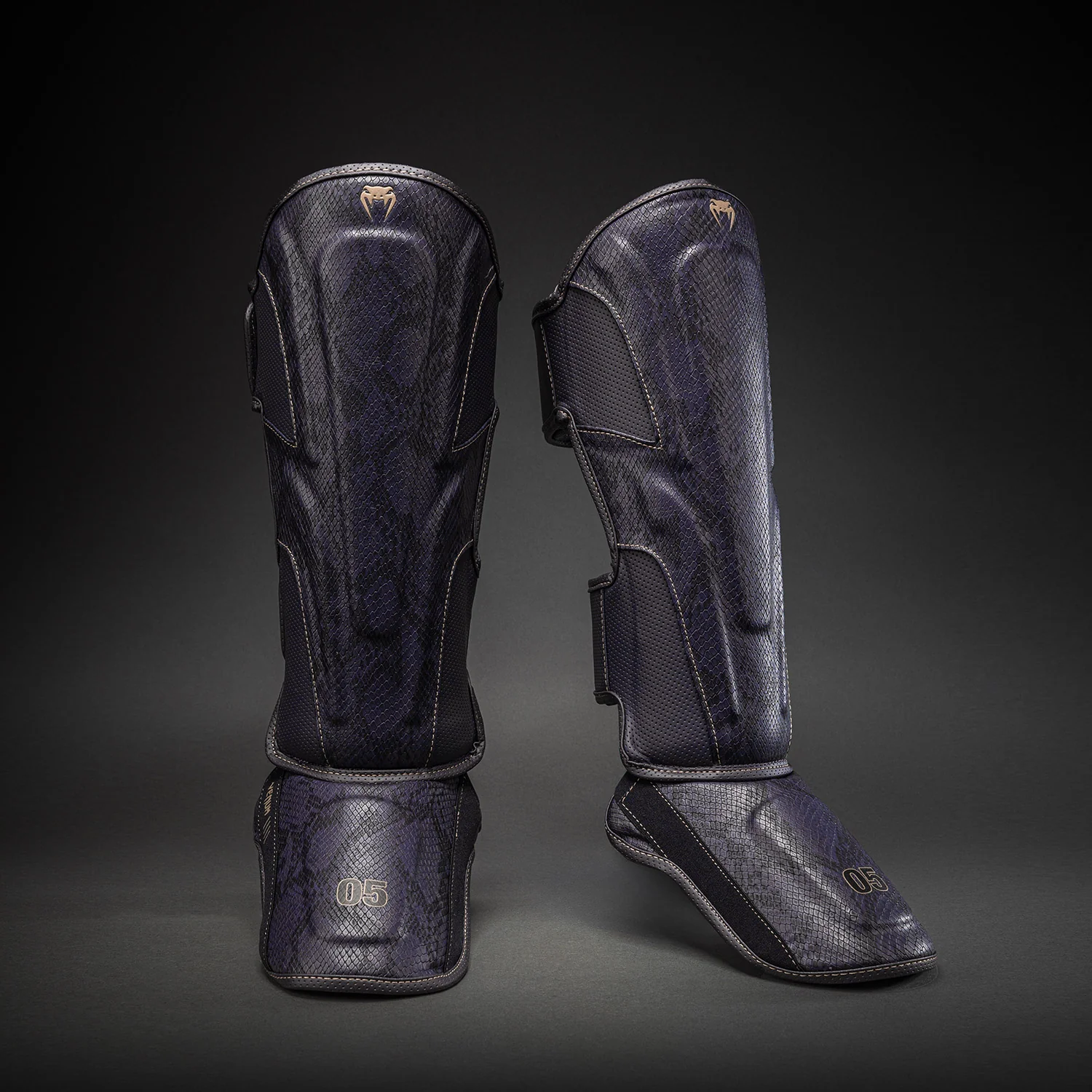 Venum Impact Evo Scales Shin Guards - Dark Purple