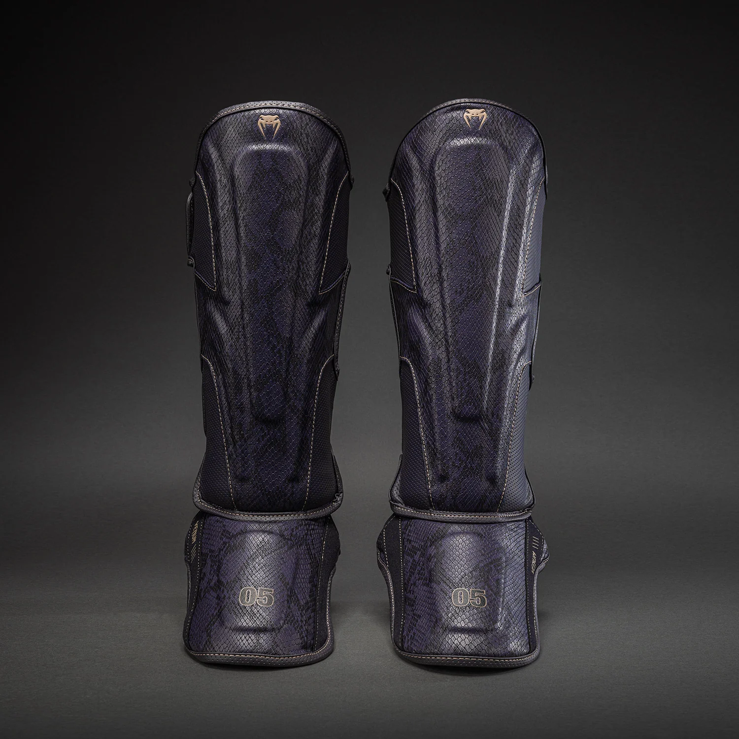 Venum Impact Evo Scales Shin Guards - Dark Purple - Image 2