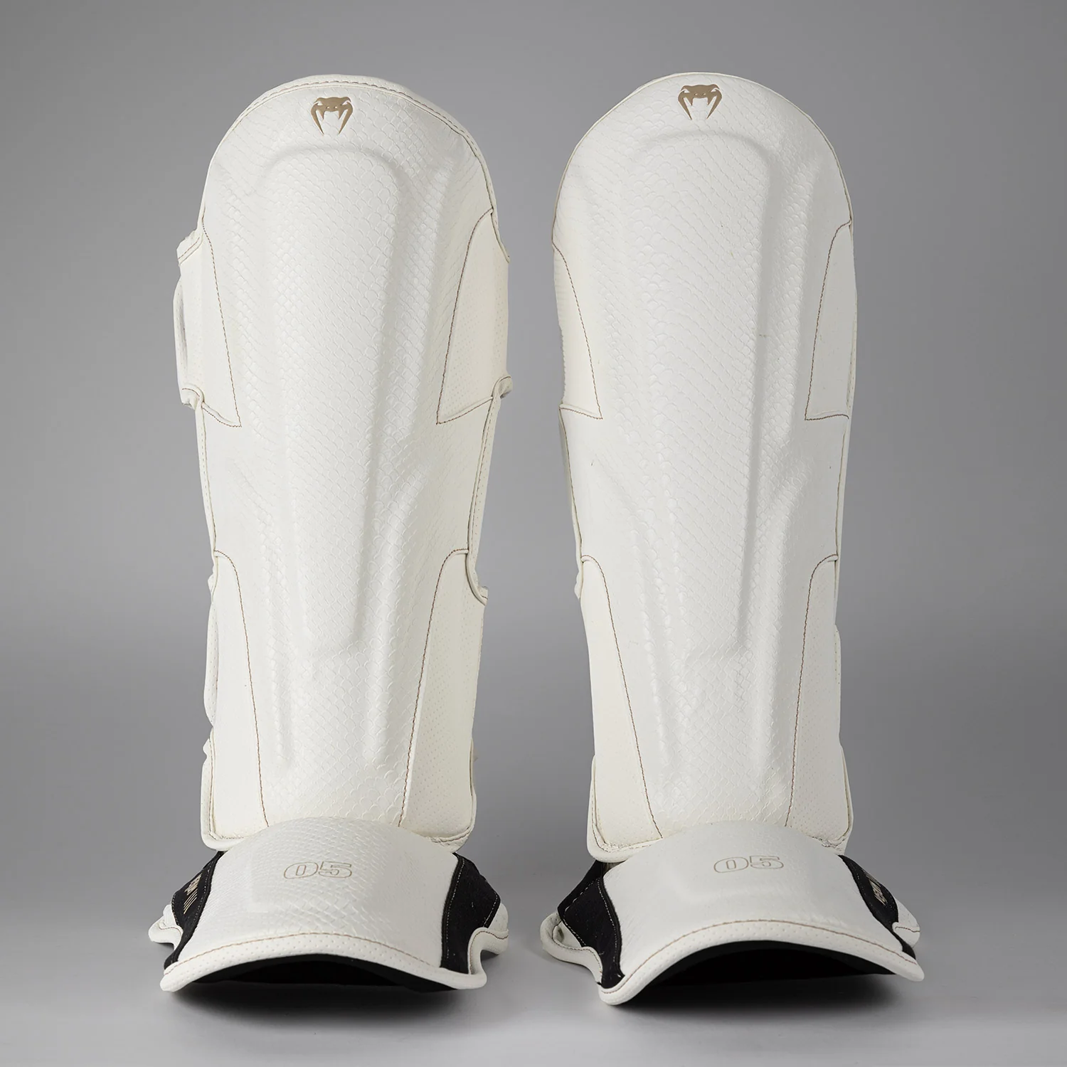 Venum Impact Evo Scales Shin Guards - Ivory