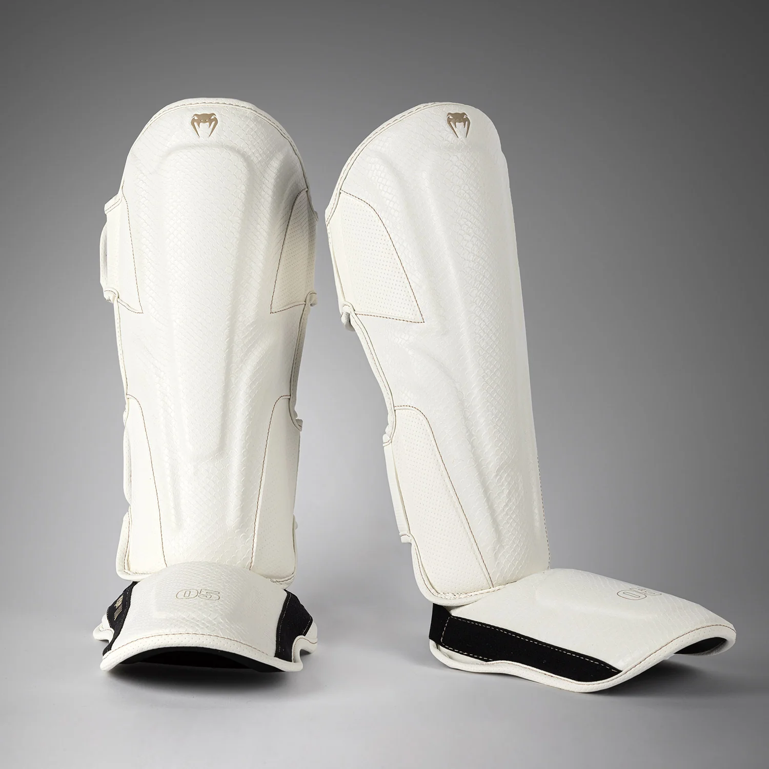 Venum Impact Evo Scales Shin Guards - Ivory - Image 2
