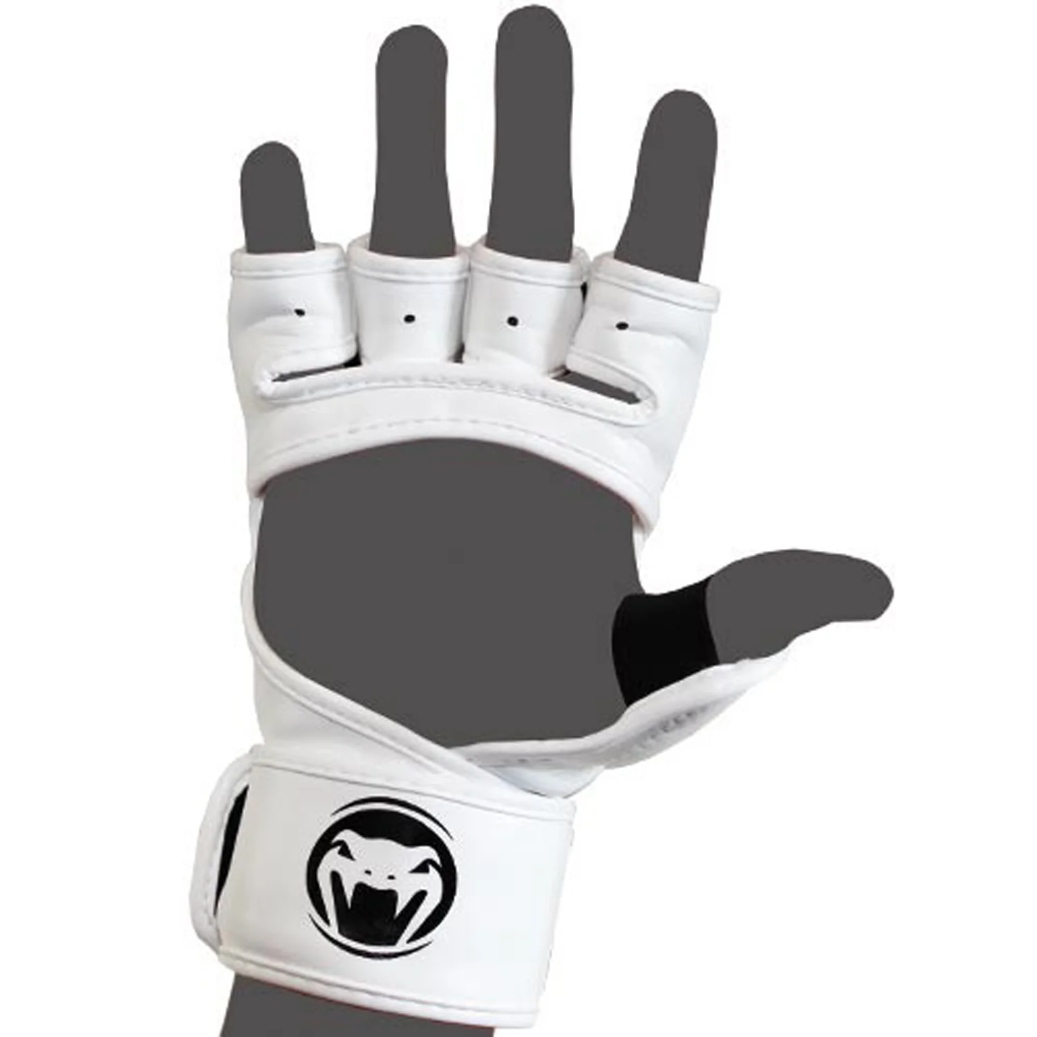 Venum Impact MMA Gloves - Skintex Leather - White - Image 4