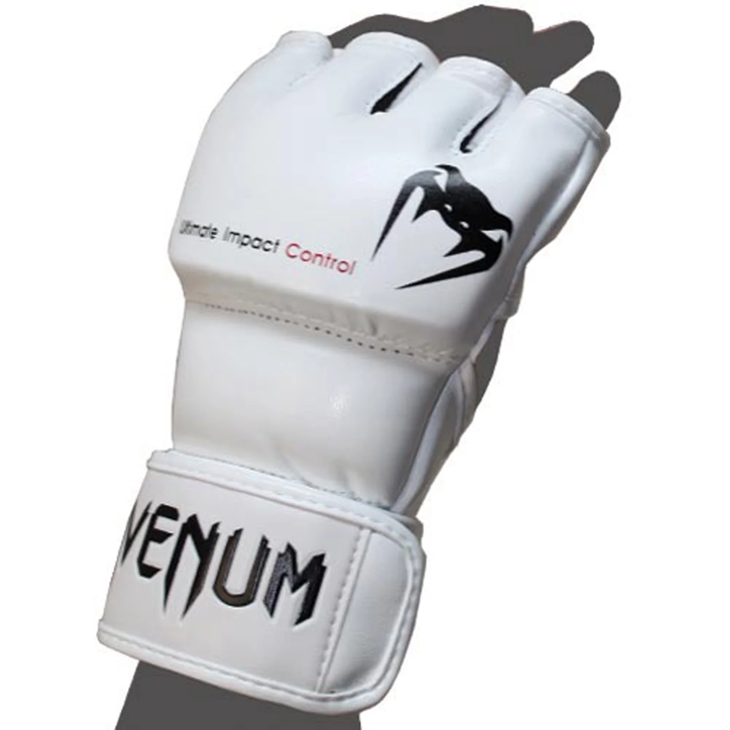 Venum Impact MMA Gloves - Skintex Leather - White - Image 5