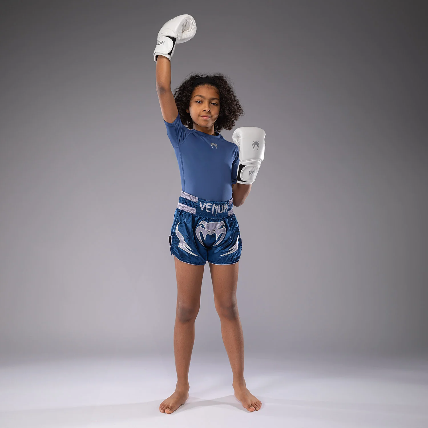 Venum Inferno Kids Thai Shorts - Royal Blue - Image 2