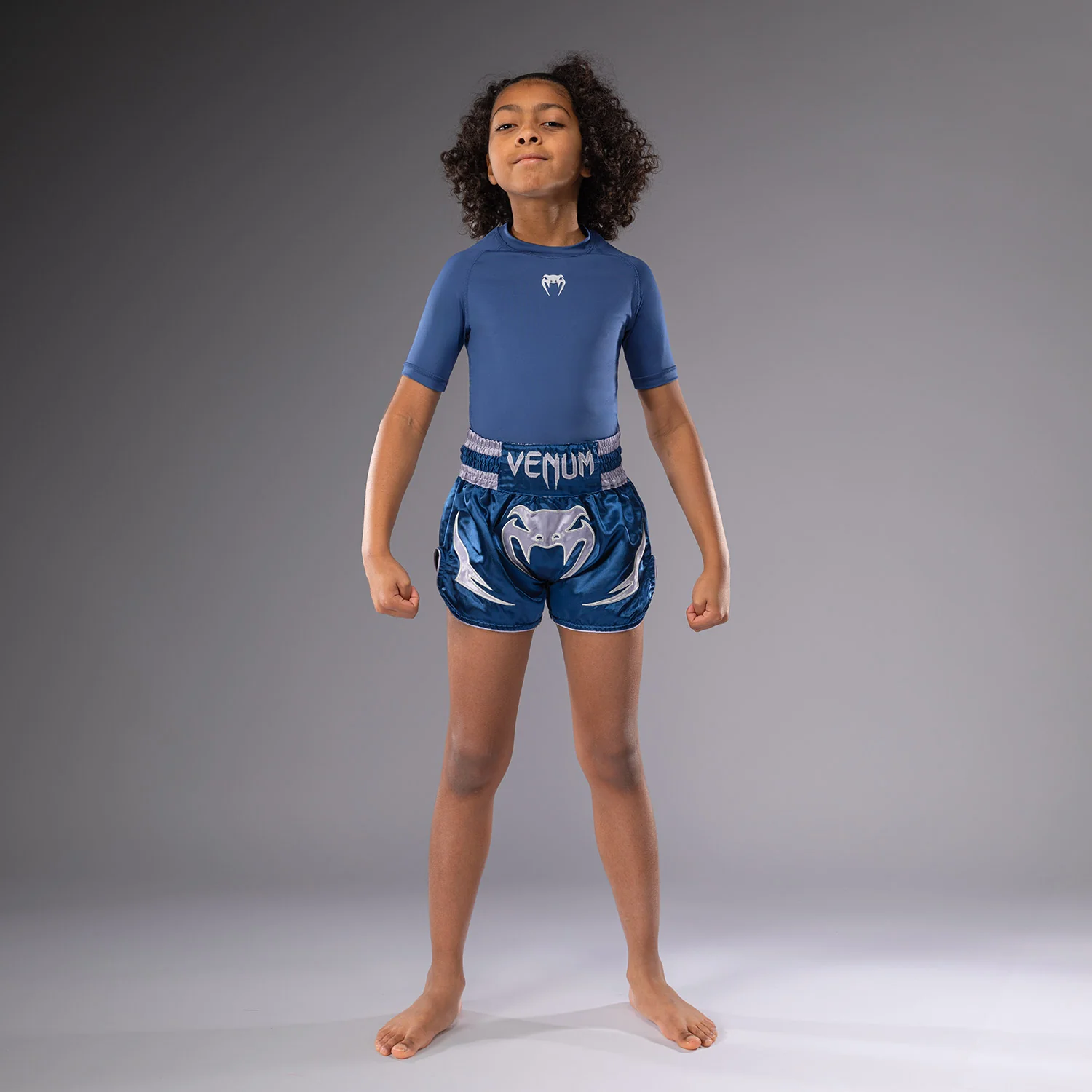 Venum Inferno Kids Thai Shorts - Royal Blue - Image 6