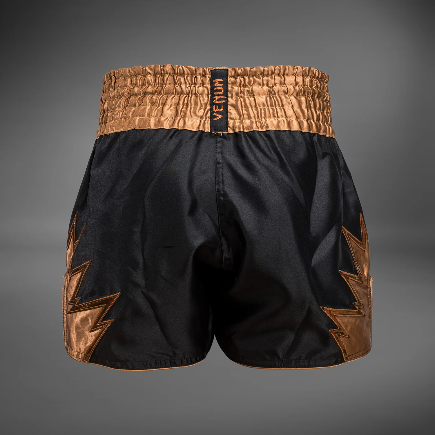 Venum Inferno Muay Thai Shorts - Black/Bronze - Image 3