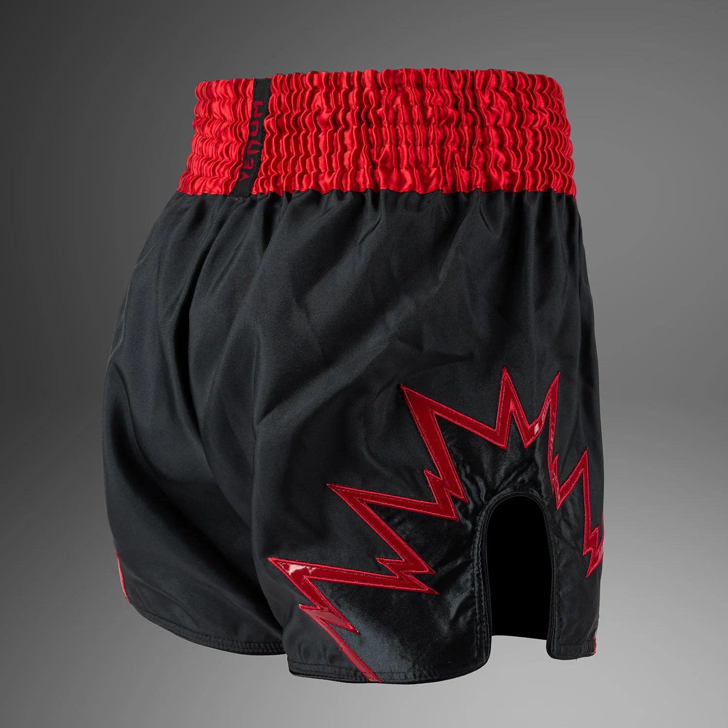 Venum Inferno Muay Thai Shorts - Charcoal Grey/Red - Image 2
