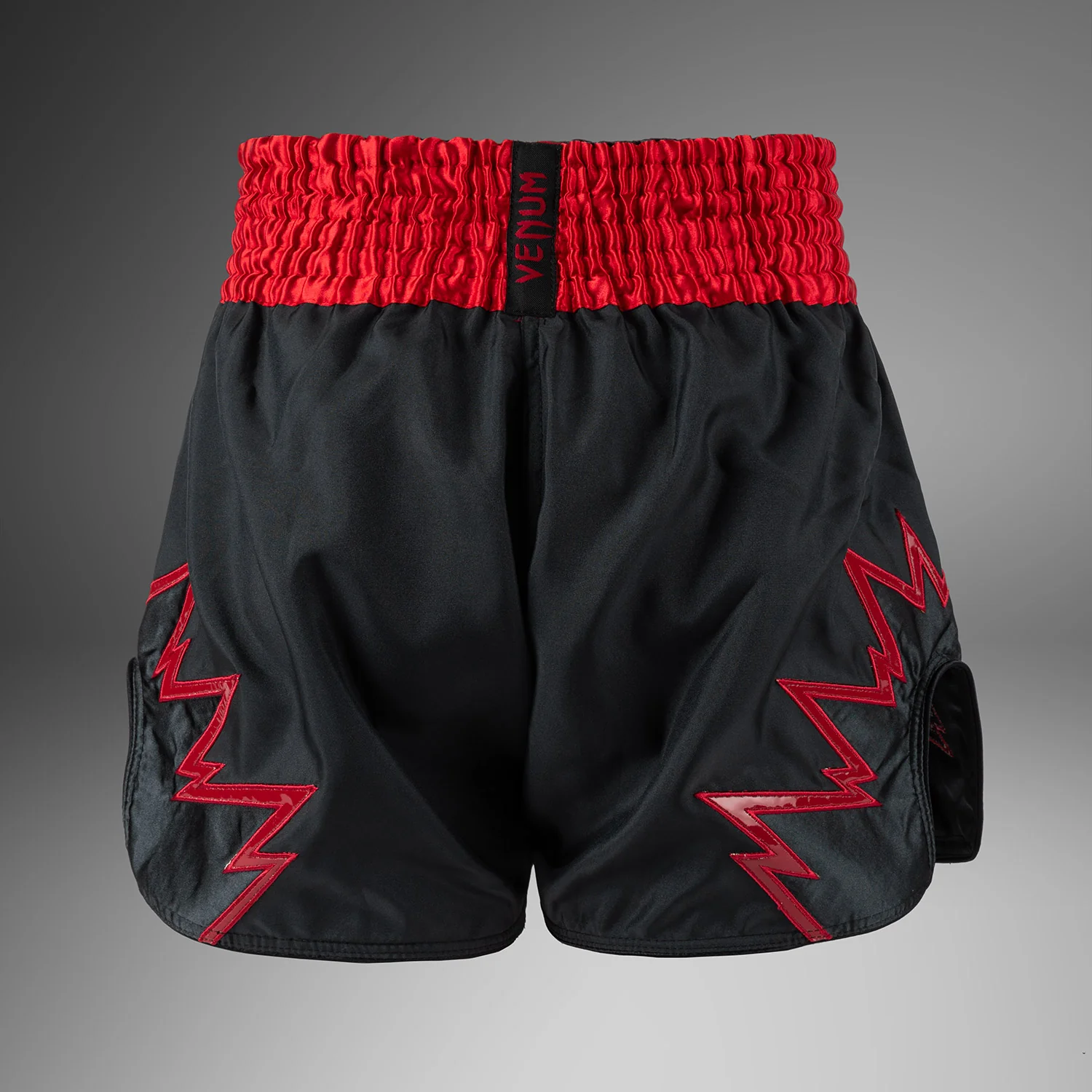 Venum Inferno Muay Thai Shorts - Charcoal Grey/Red - Image 3