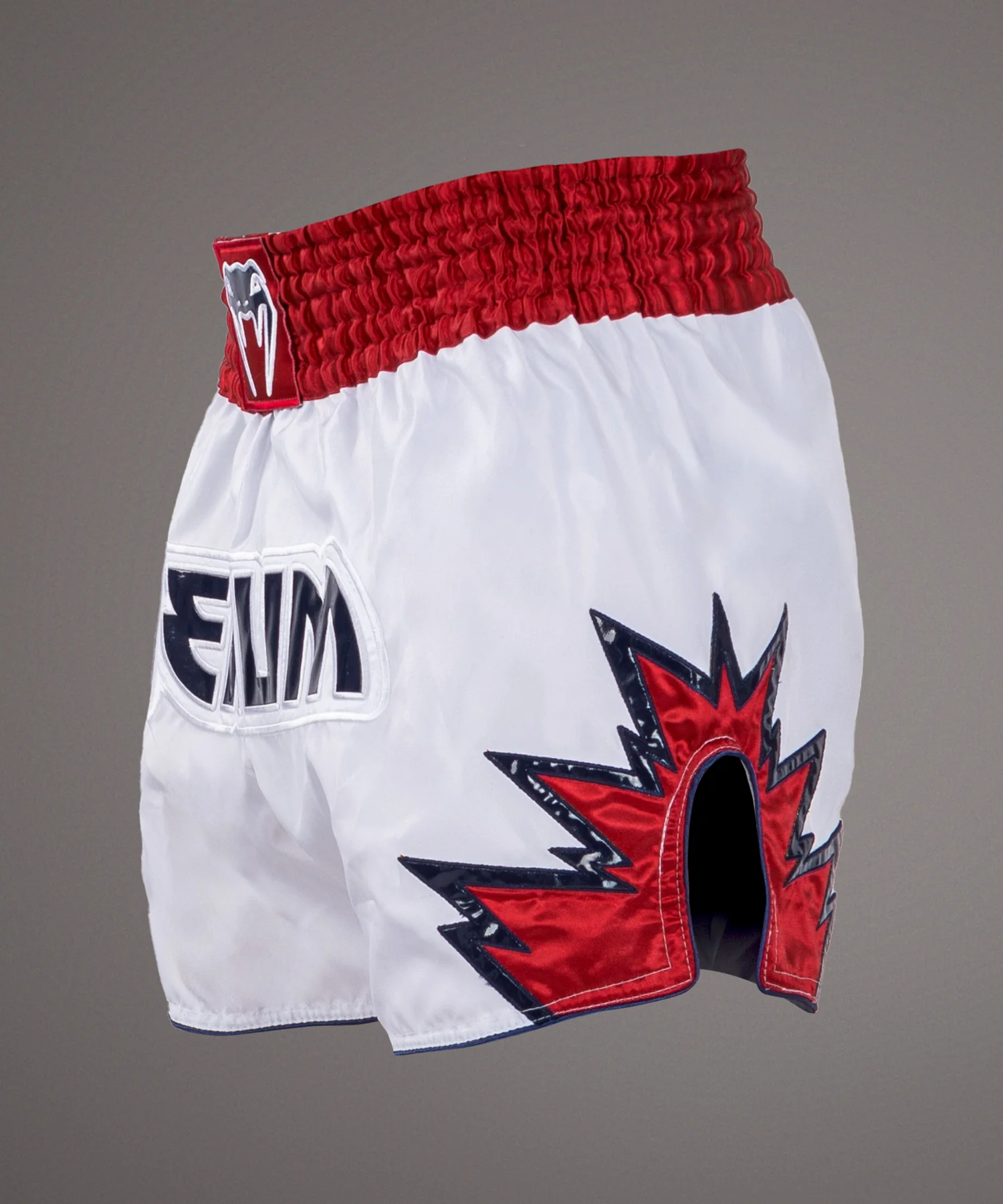 Venum Inferno Muay Thai Shorts - White/Red - Image 3