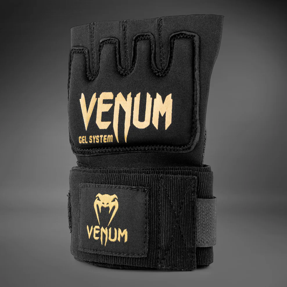 Venum Kontact Gel Glove Wraps - Black/Gold - Image 2