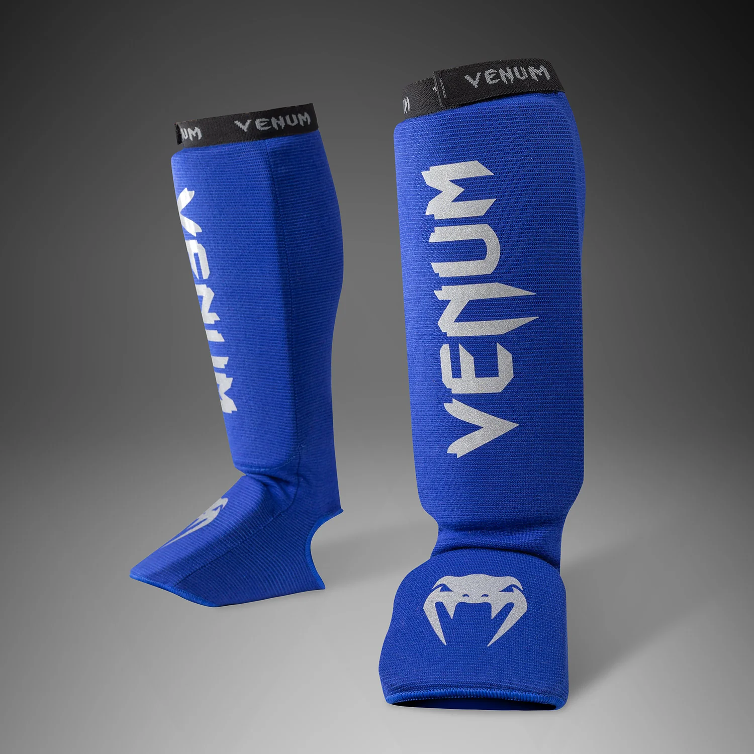 Venum Kontact Shinguards - Royal Blue/ Silver - Image 2