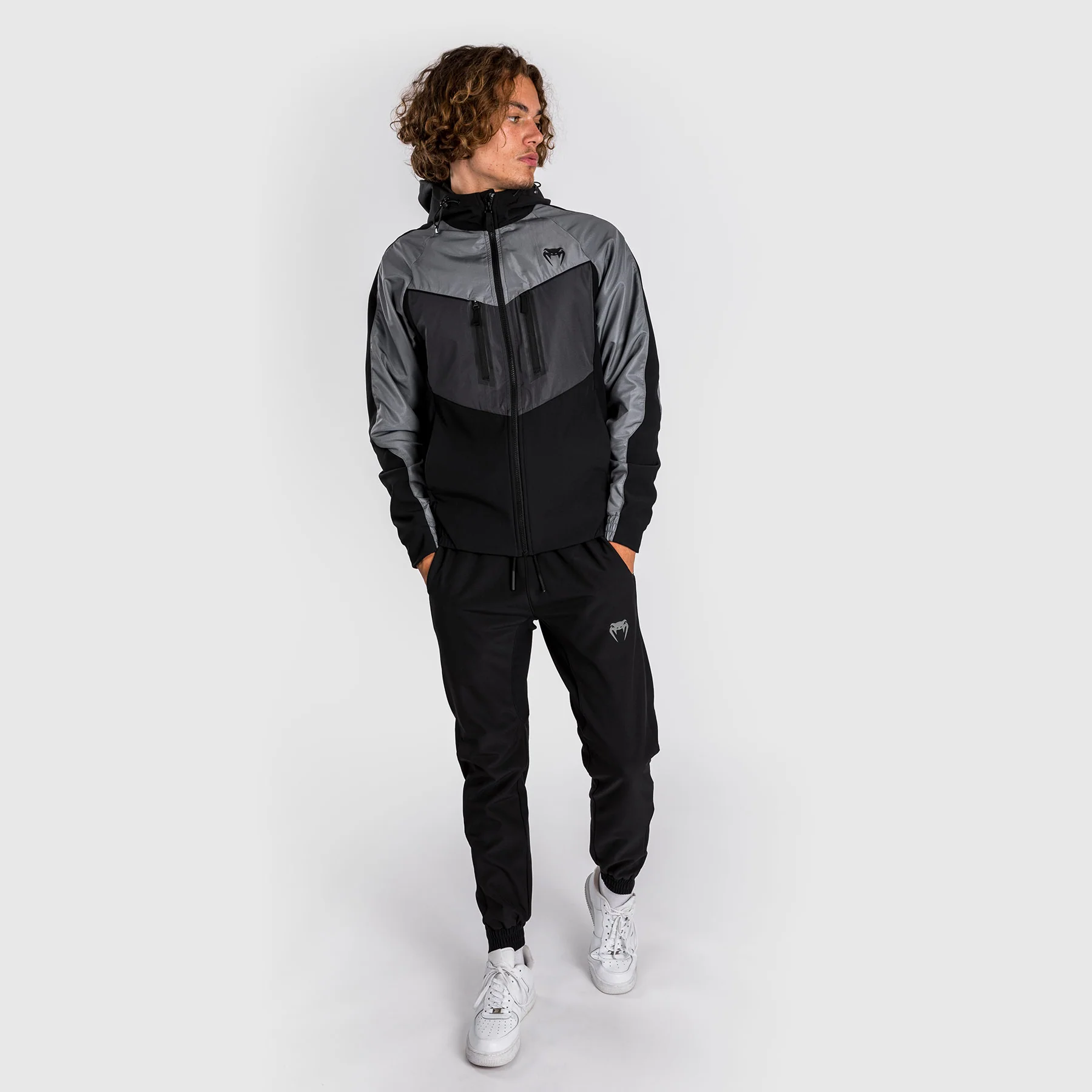 Venum Laser 3.0 Track Jacket - Black/Grey - Image 2
