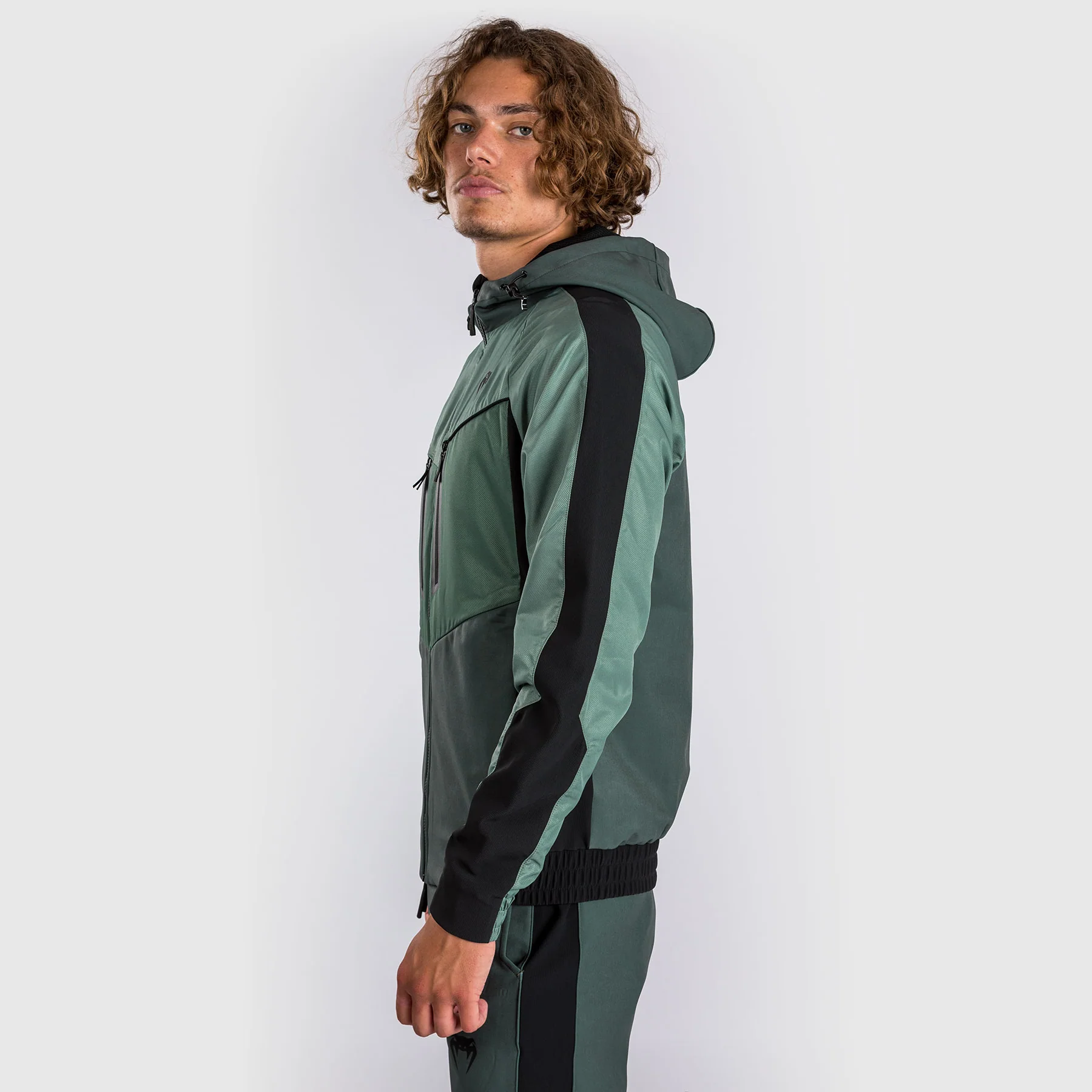 Venum Laser 3.0 Track Jacket - Black/Khaki - Image 5