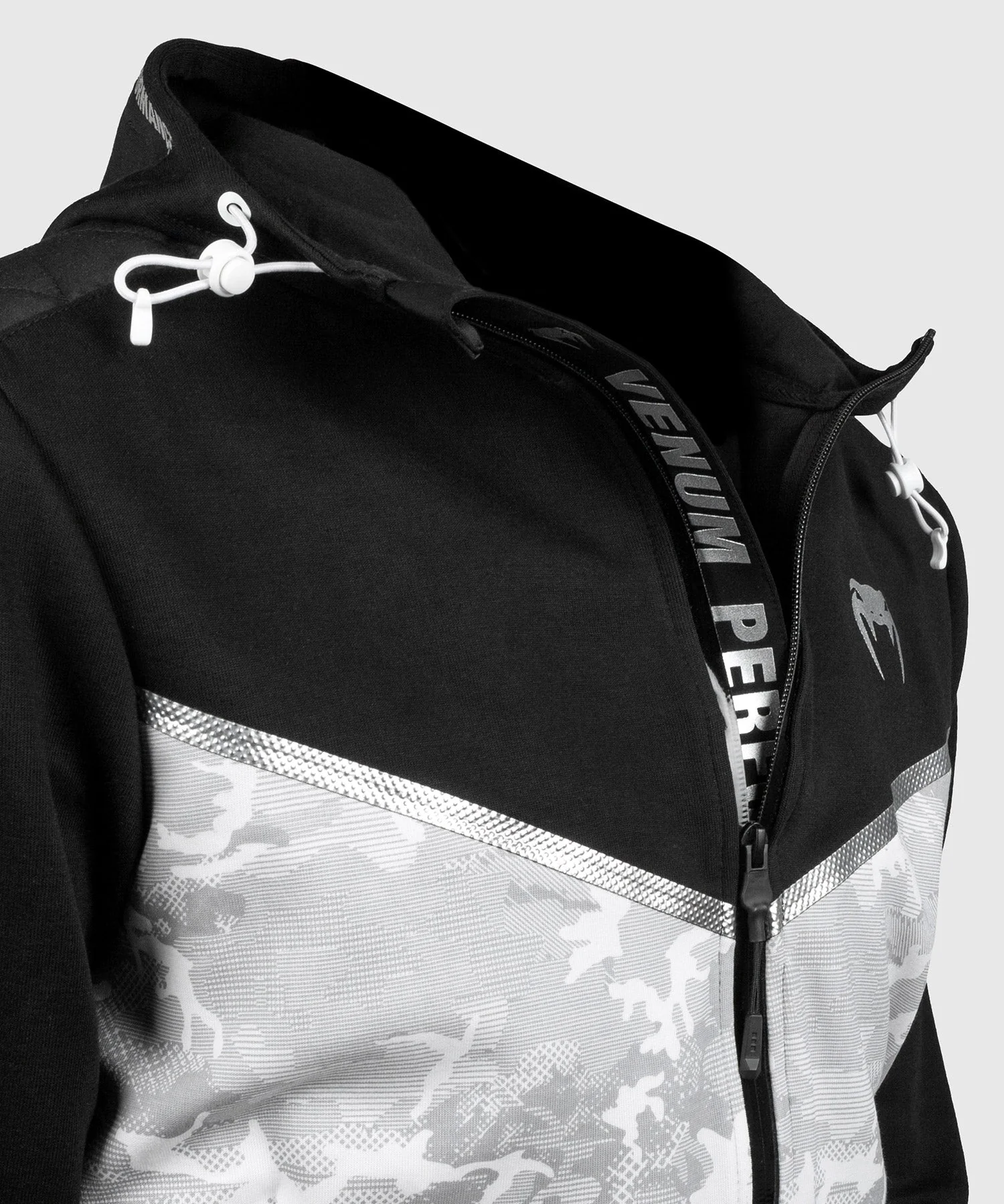 Venum Laser Evo Hoodie - White/Black - Image 4