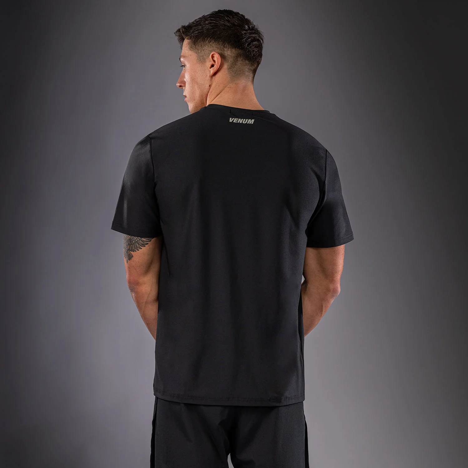 Venum Lazer Dry Tech T-Shirt - Black/Grey - Image 4