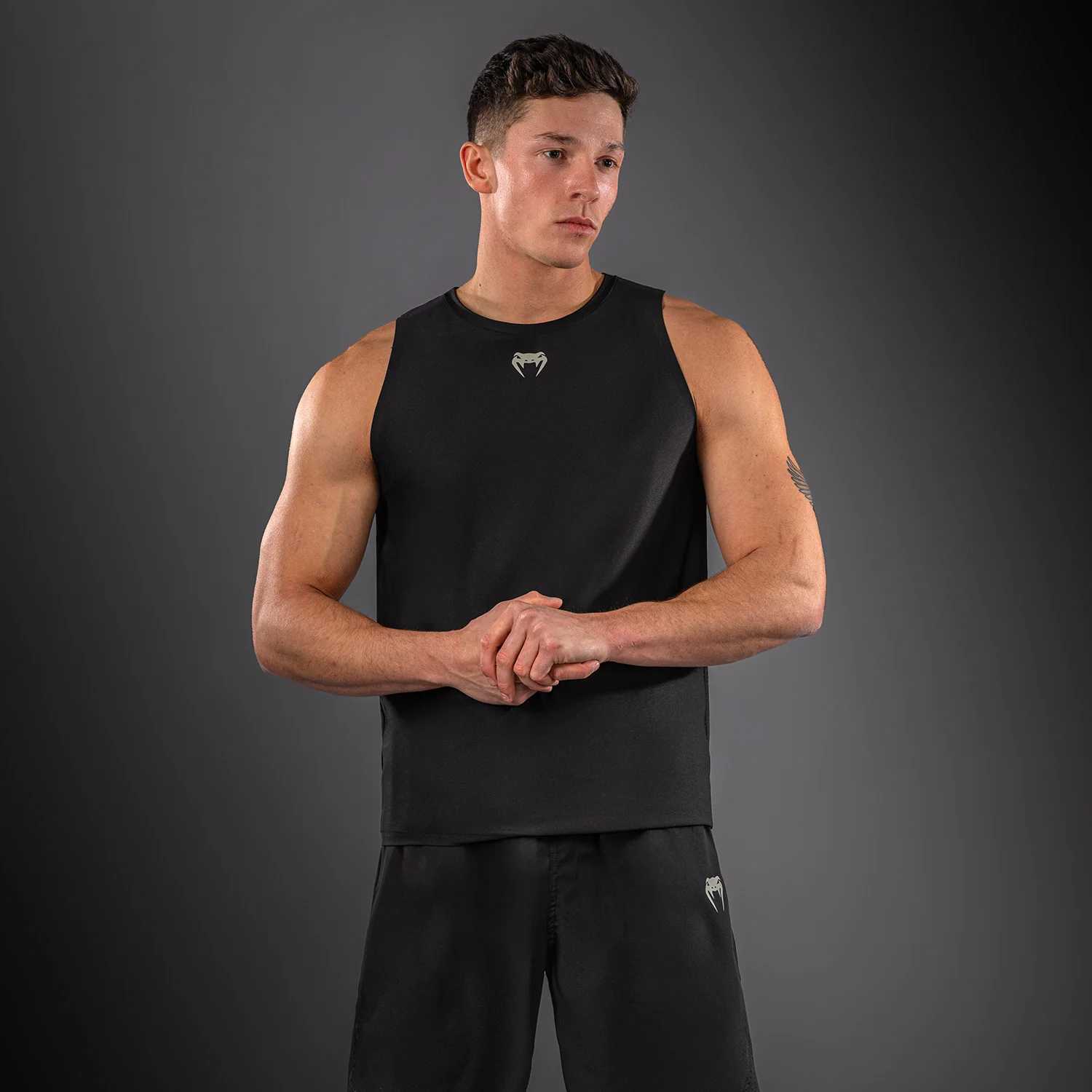 Venum Lazer Tank Top - Black/Grey - Image 2