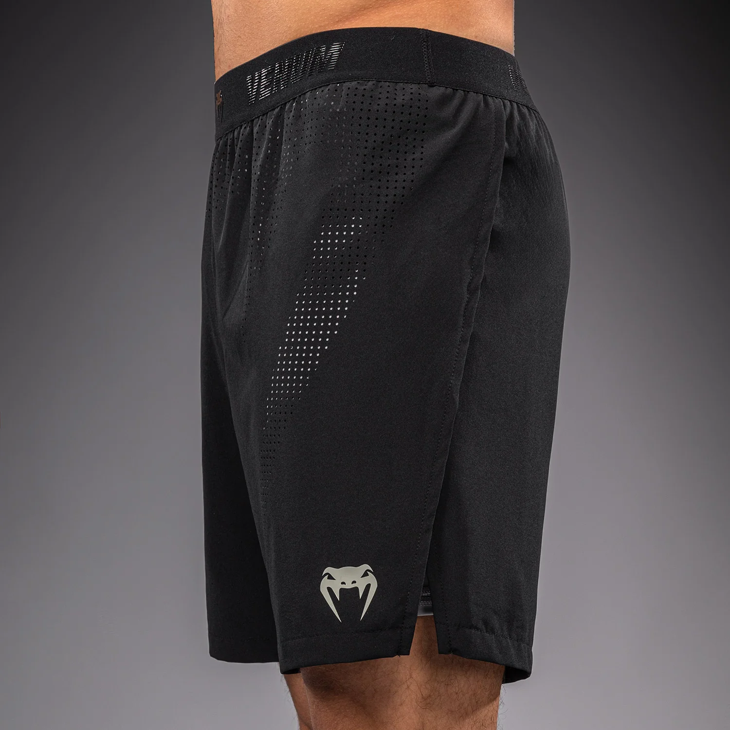 Venum Lazer Hybrid Training Shorts - Black/Grey - Image 6