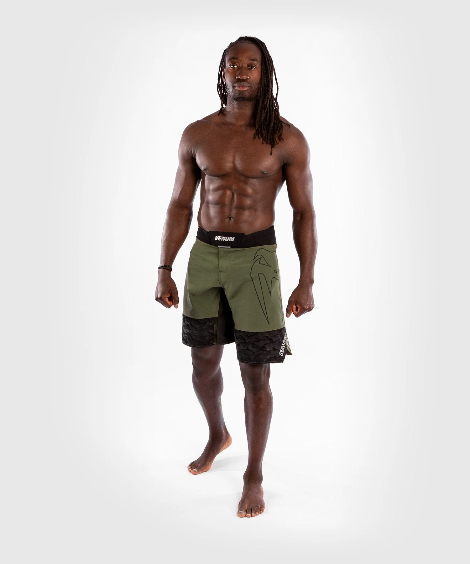 Venum Light 4.0 Fightshort - Khaki/Silver - Image 9