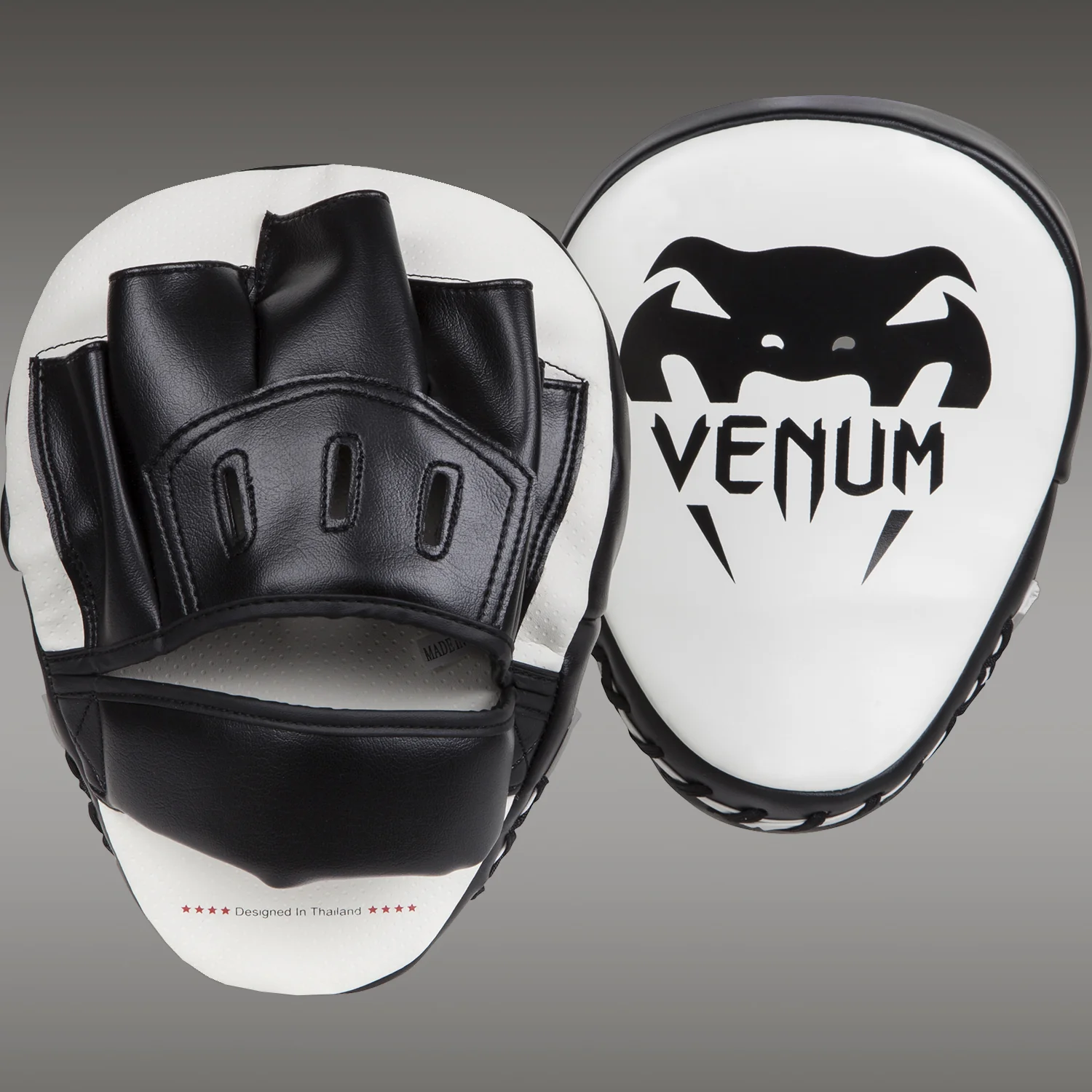 Venum Light Focus Mitts - White/Black (Pair)