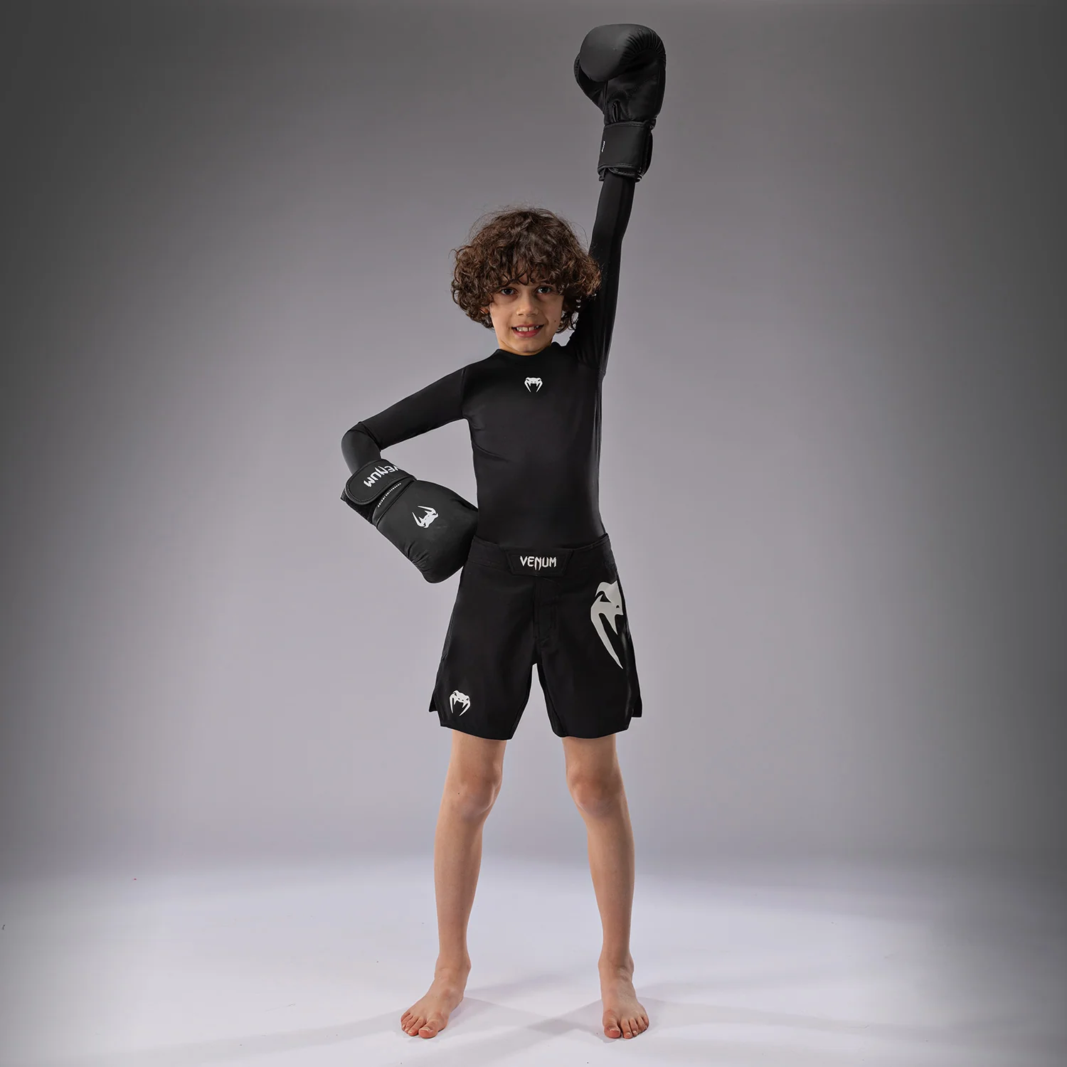 Venum Light Kids Fight Shorts - Black