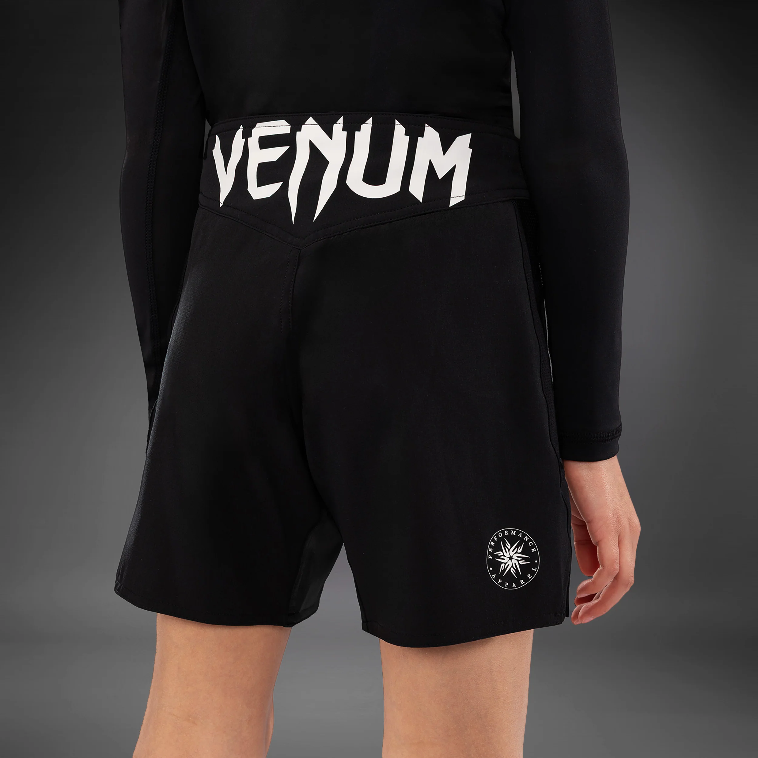 Venum Light Kids Fight Shorts - Black - Image 5