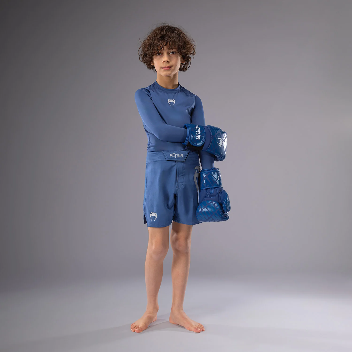 Venum Light Kids Fight Shorts - Royal Blue - Image 5