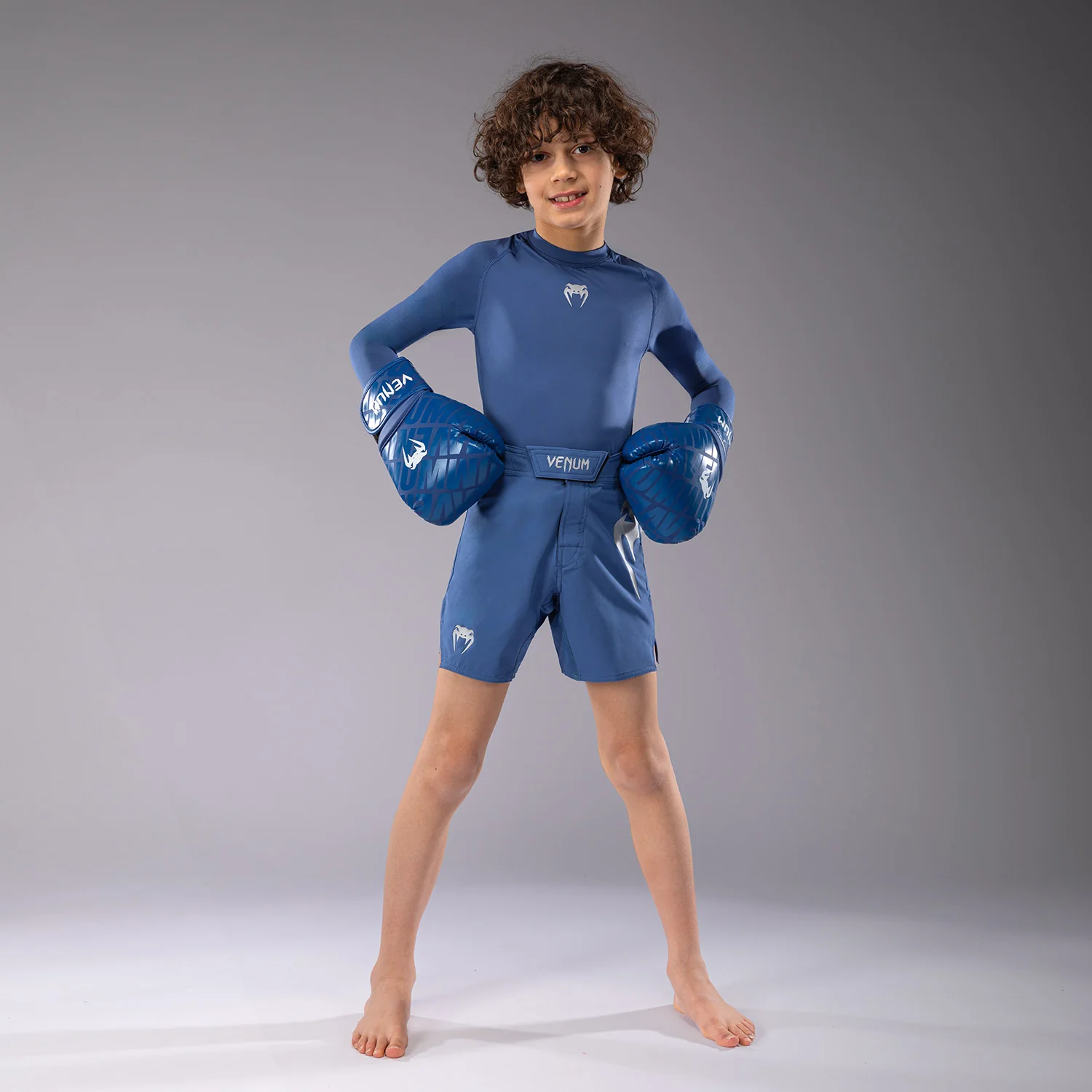 Venum Light Kids Fight Shorts - Royal Blue - Image 6