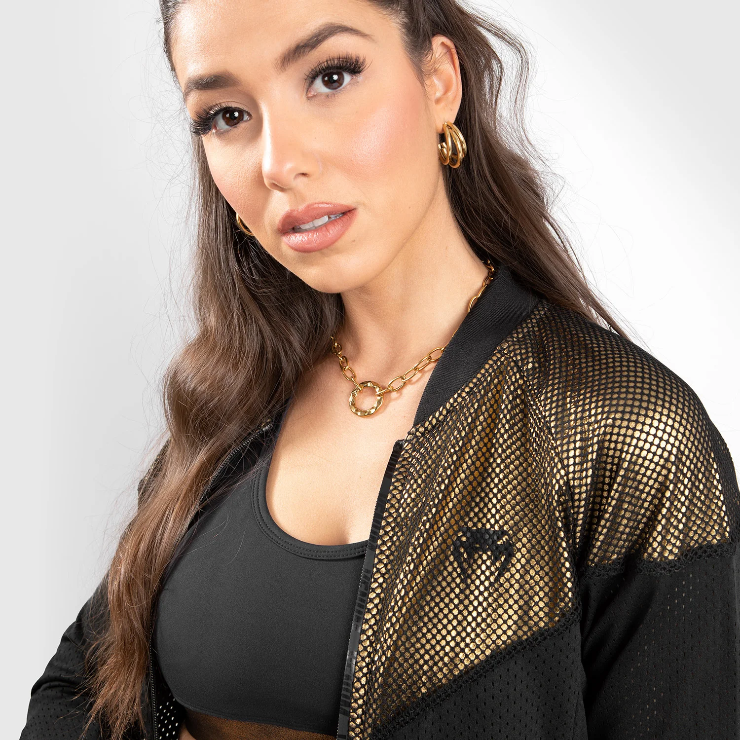 Venum Lightning Mesh Jacket - For Women - Black/Gold - Image 2