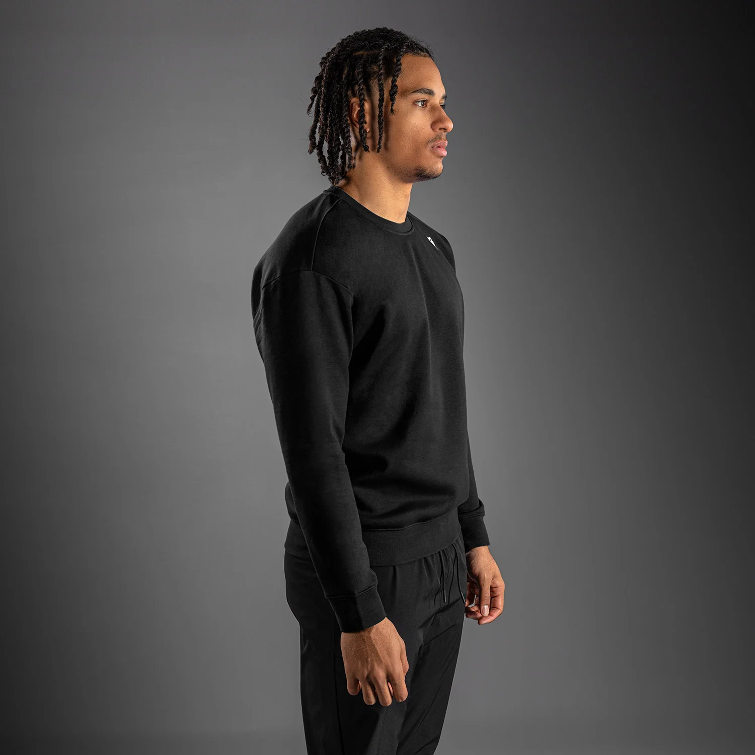 Venum Lineup Fleece Crew - Black/White - Image 2