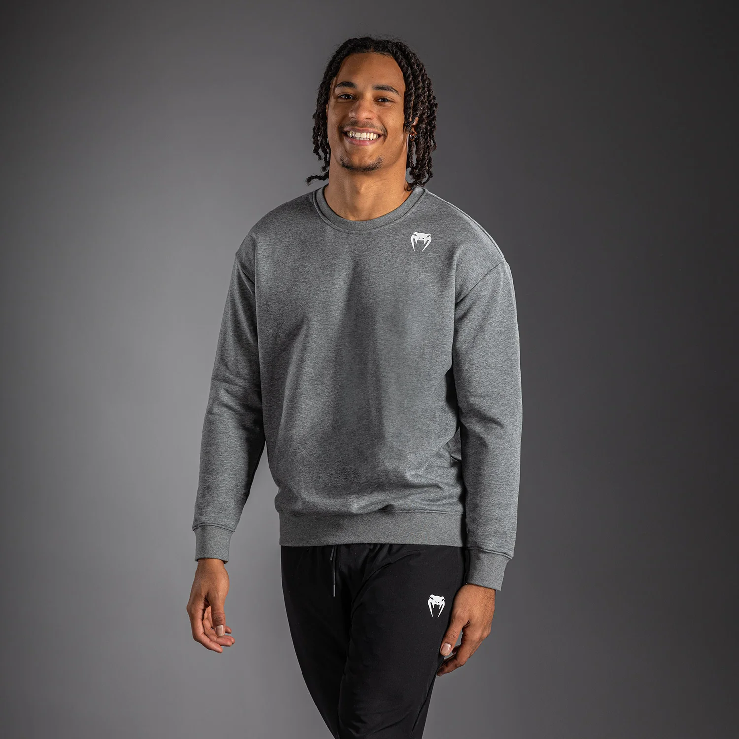 Venum Lineup Fleece Crew - Grey/White
