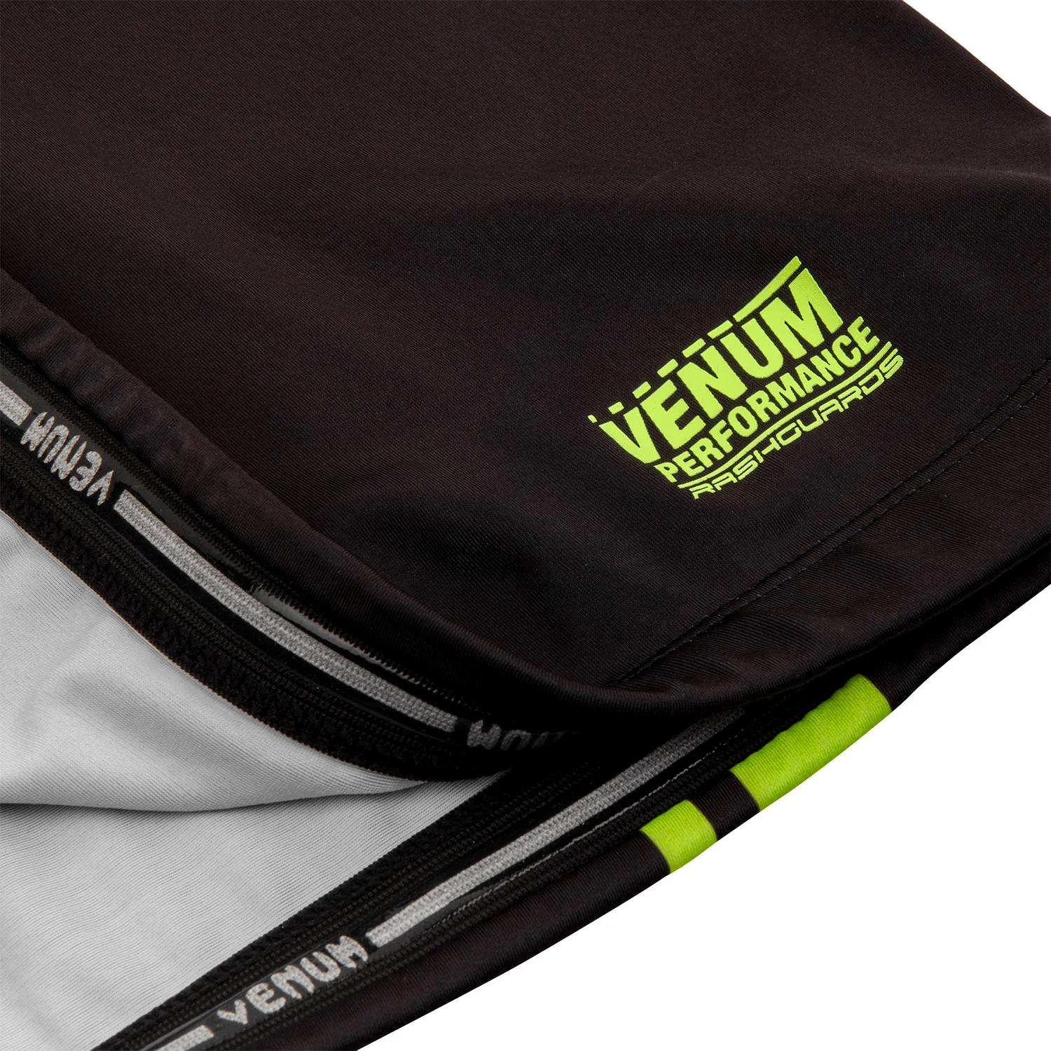Venum Logos Rashguard - Long Sleeves - Black/Neo Yellow - Image 6