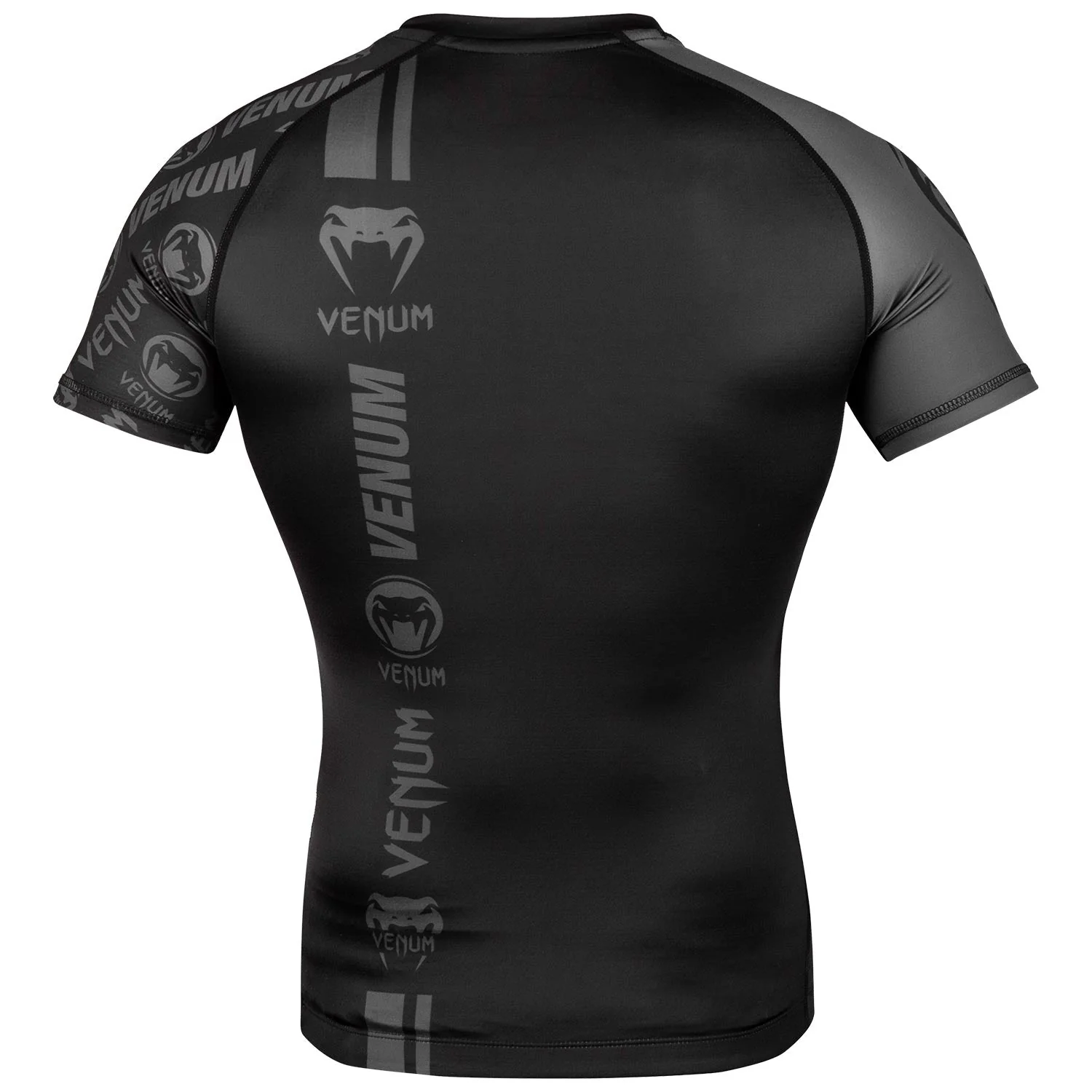 Venum Logos Rashguard - Short Sleeves - Black/Black - Image 4