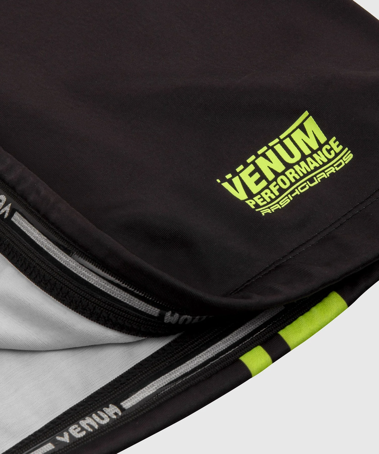 Venum Logos Rashguard - Short Sleeves - Black/Neo Yellow - Image 6