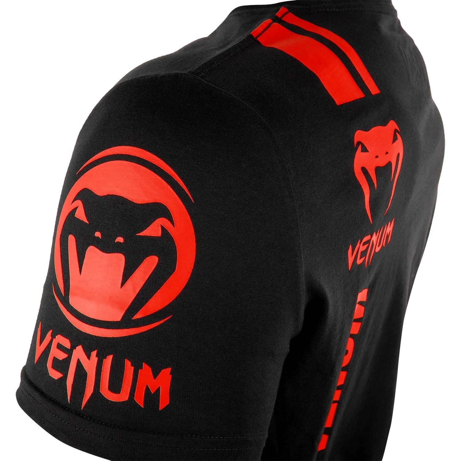 Venum Logos T-shirt - Black/Red - Image 5