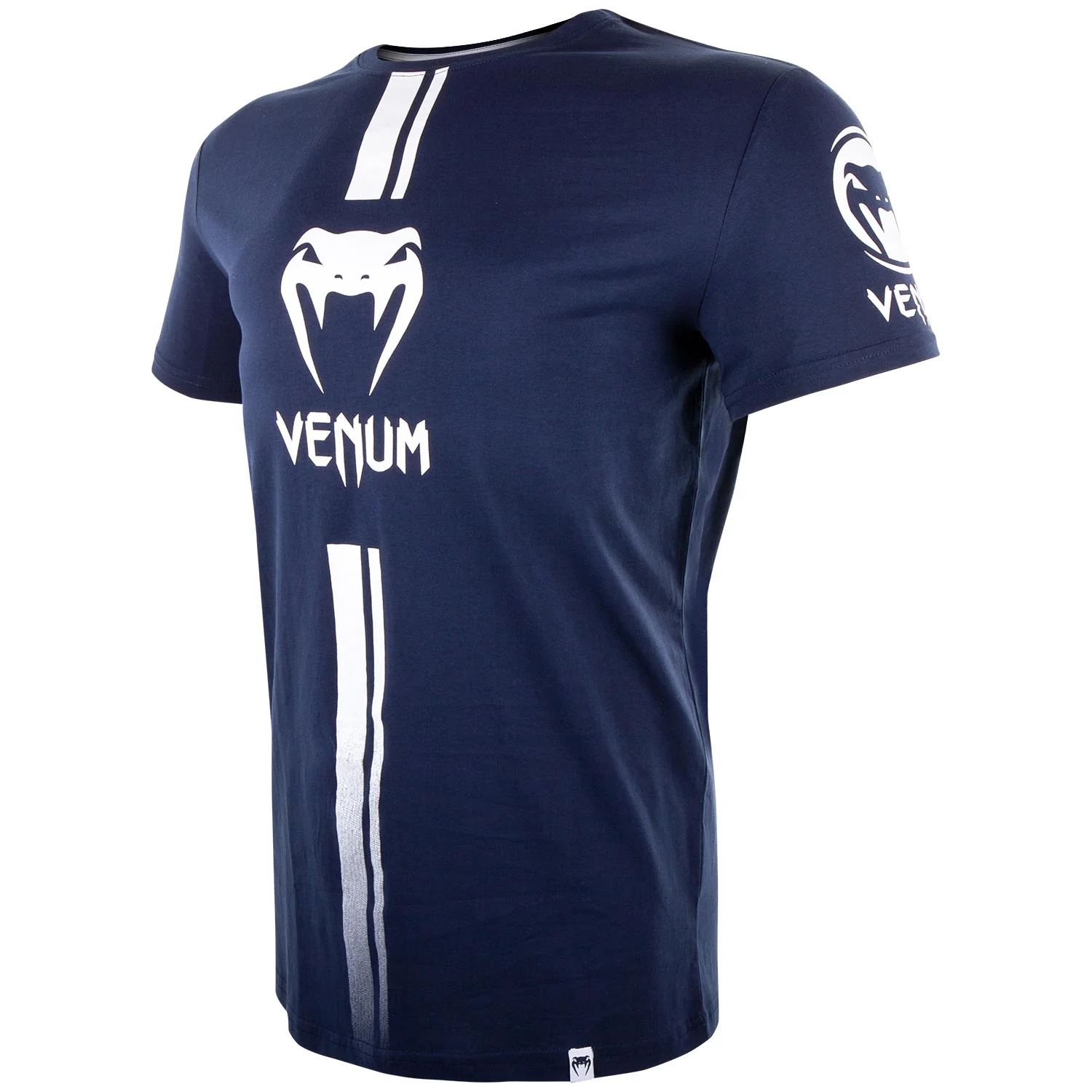 Venum Logos T-shirt - Navy Blue/White - Image 2