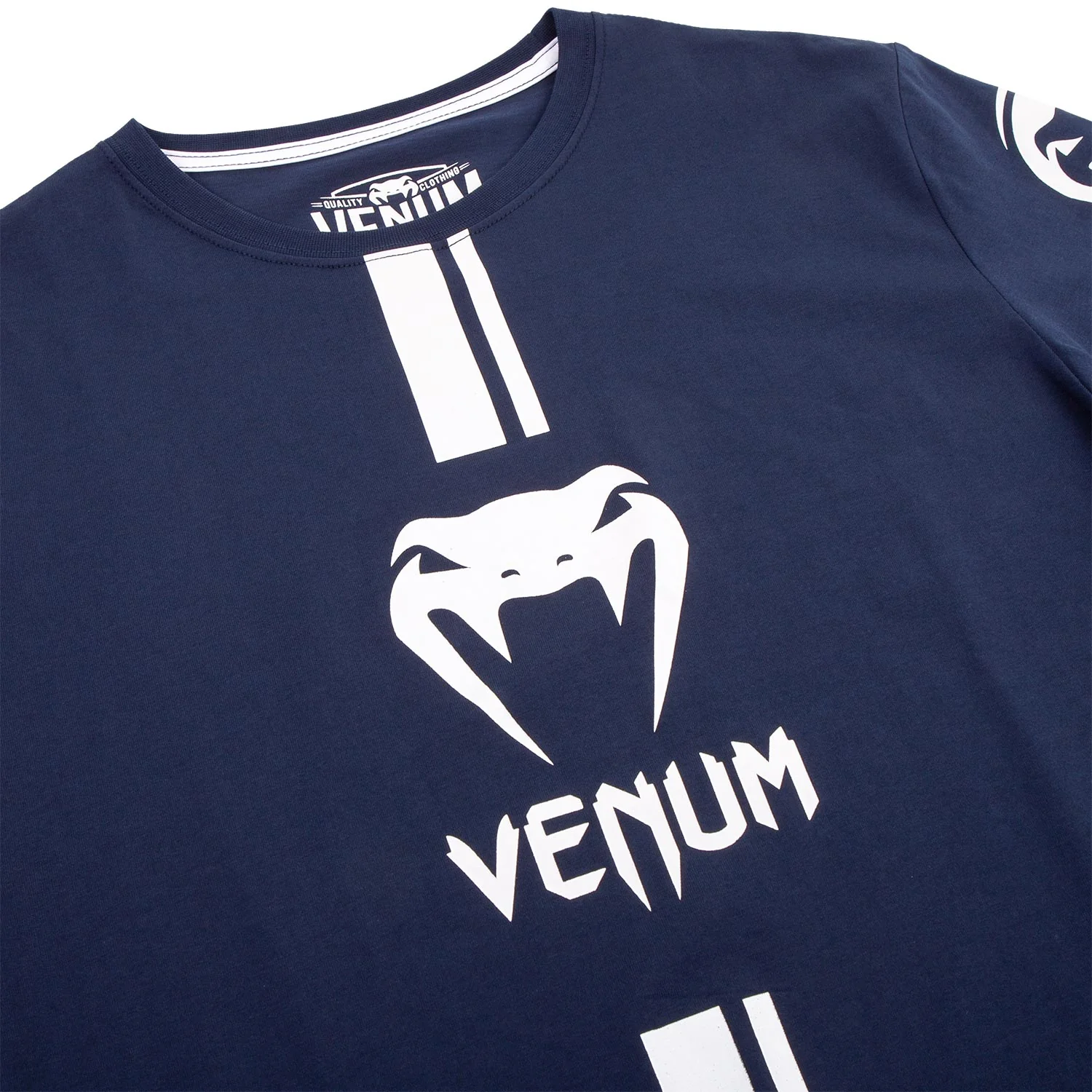 Venum Logos T-shirt - Navy Blue/White - Image 6