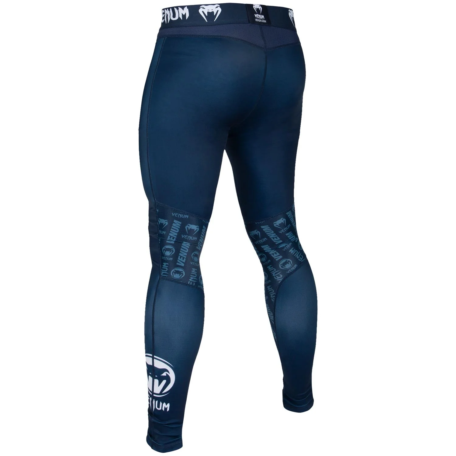 Venum Logos Tights - Navy Blue/White - Image 3