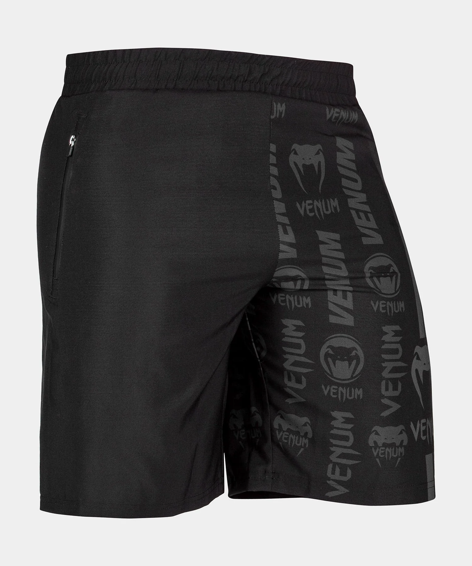 Venum Logos Training Shorts - Black/Black - Image 2