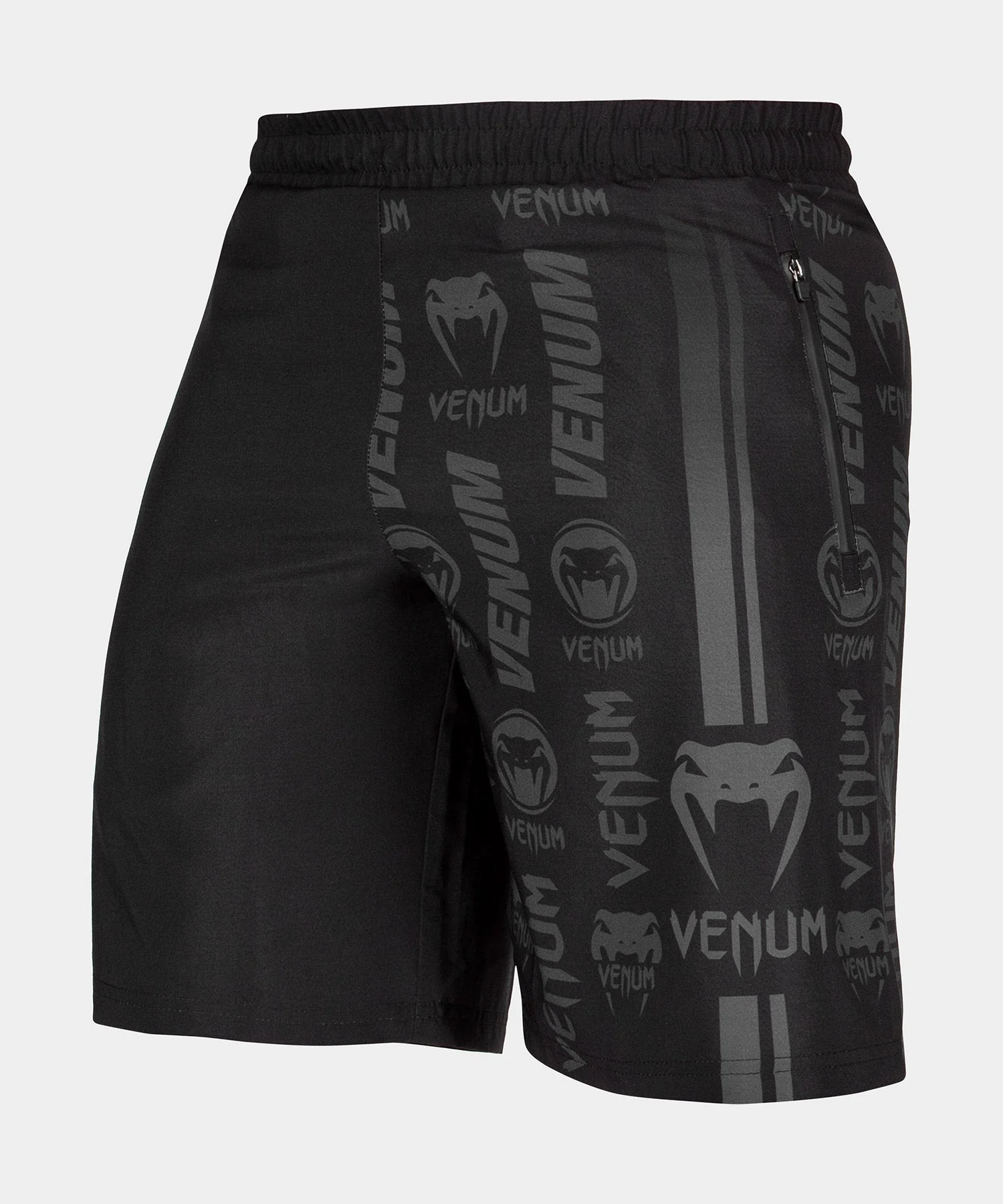 Venum Logos Training Shorts - Black/Black - Image 8