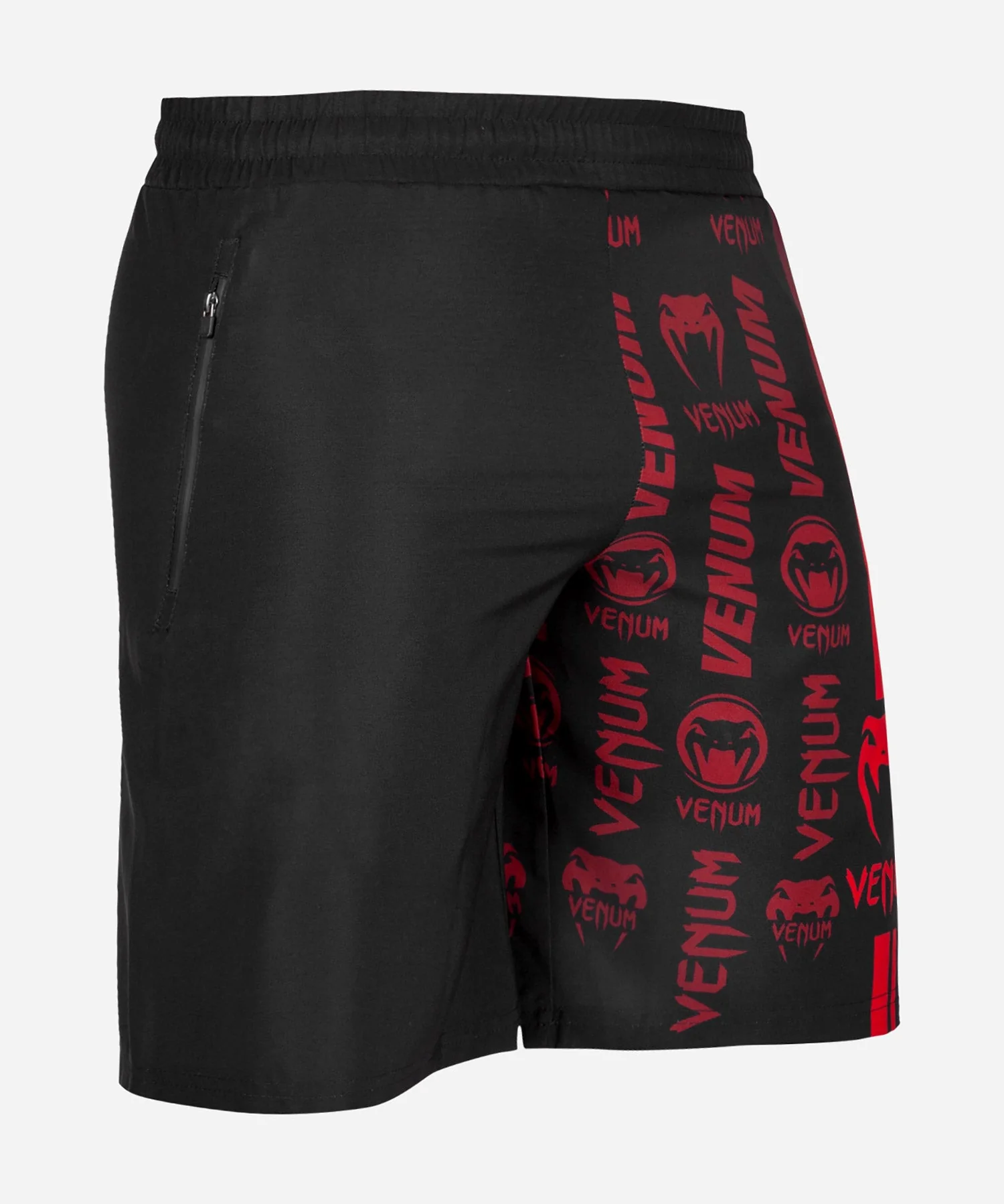 Venum Logos Training Shorts - Black/Red - Image 2
