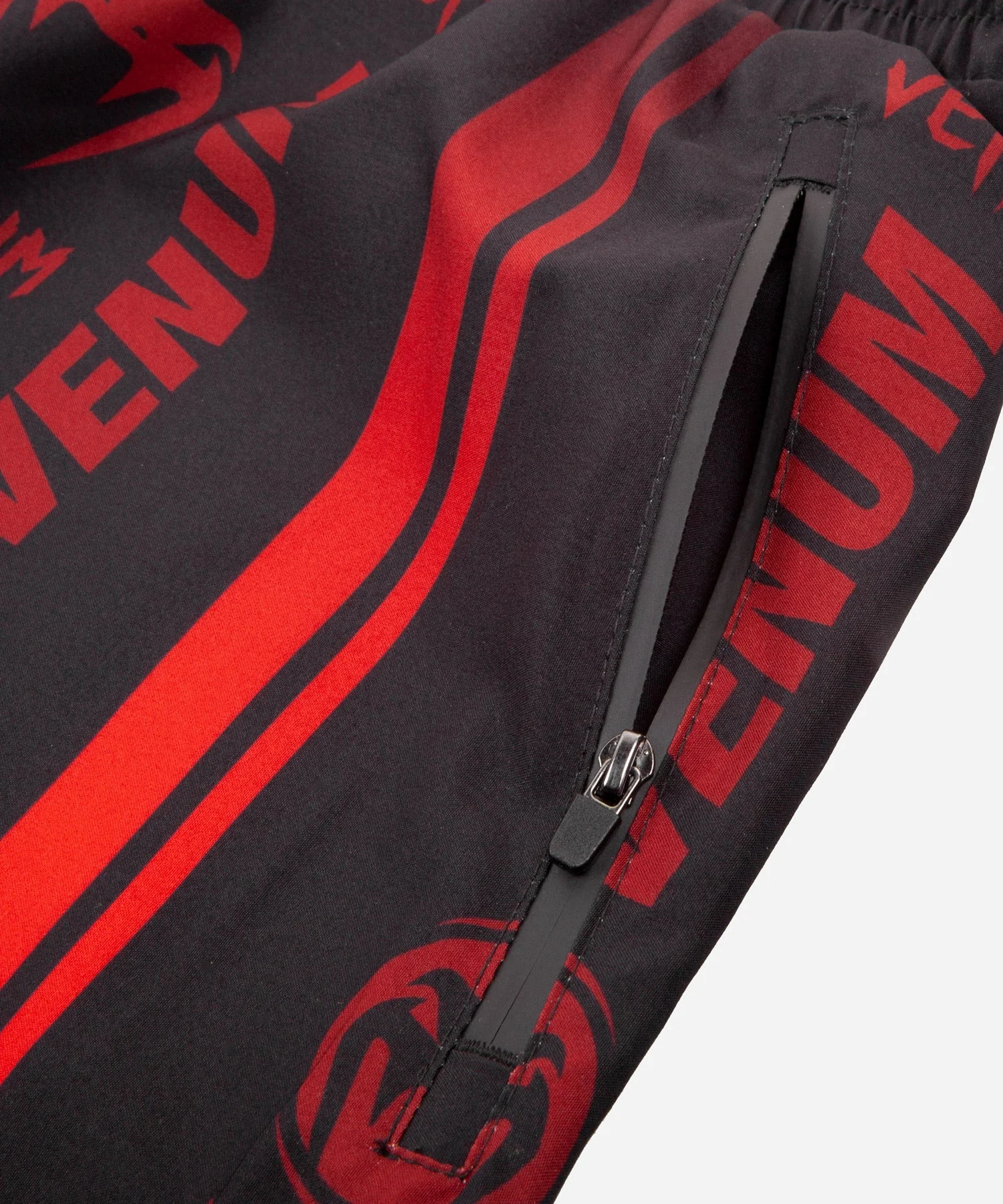 Venum Logos Training Shorts - Black/Red - Image 6
